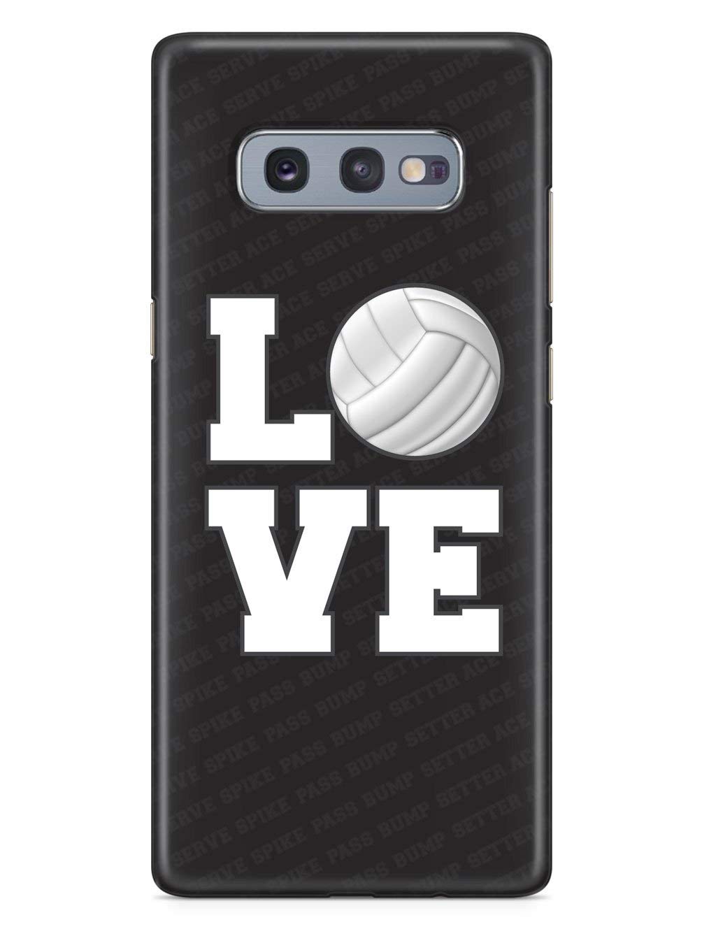 3D Textured Protective Phone Case for Samsung Galaxy S10e - Shockproof & Anti-Slip Cover with L.O.V.E. Volleyball Design - Perfect for Sports, Outdoor Activities & Daily Use