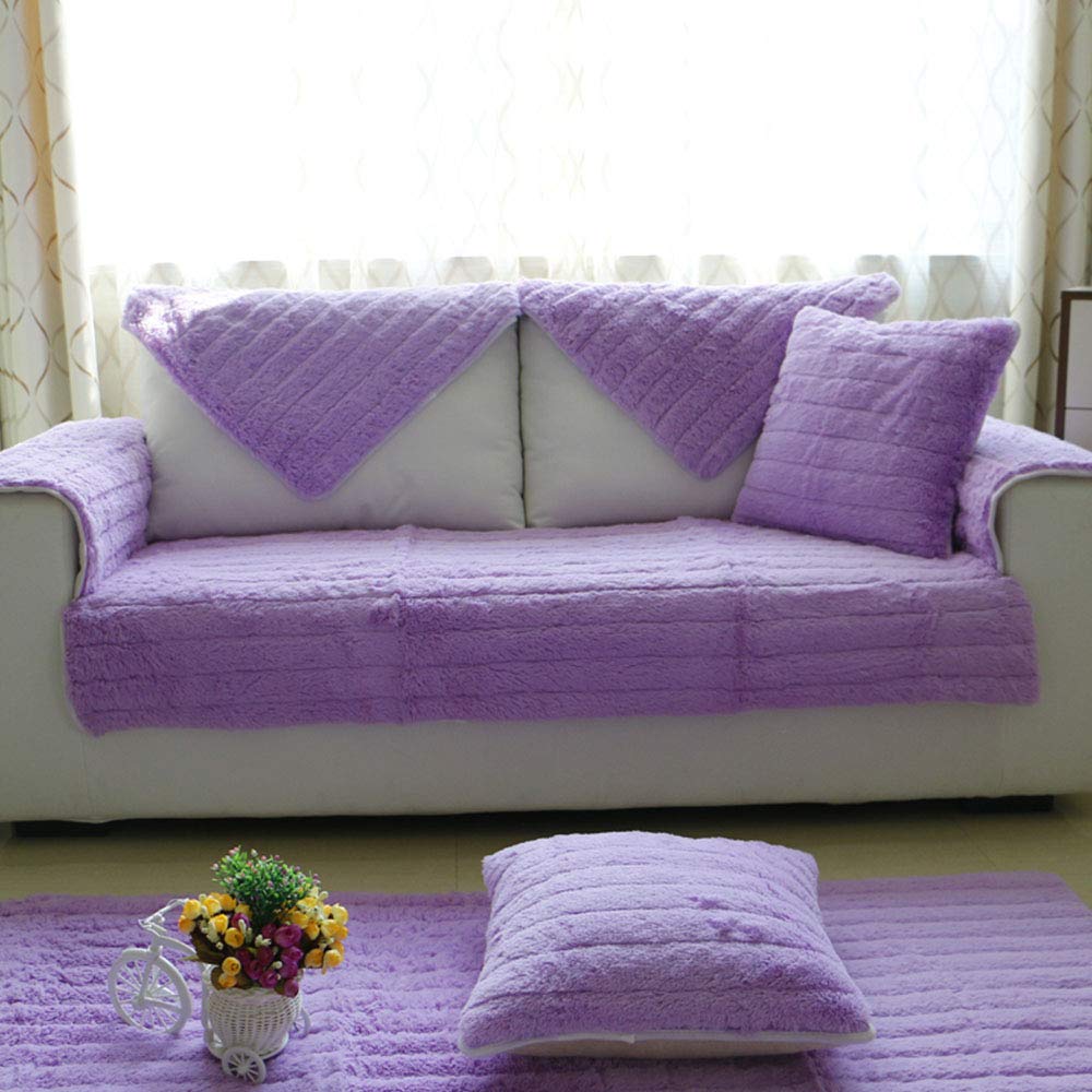 Luxury Faux Fur Sofa Cover - Shaggy Modern Sofa Throw Cover 28