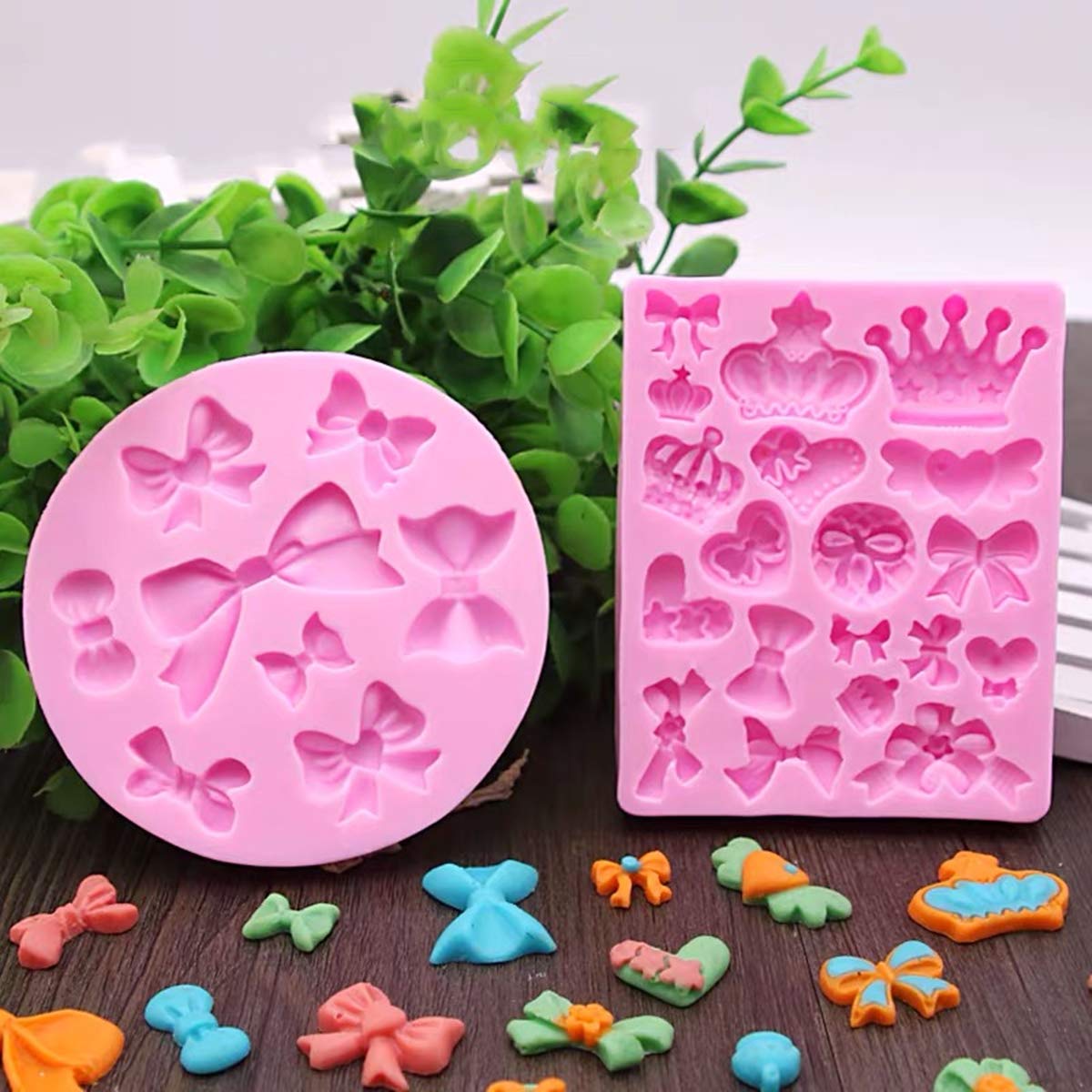 3-Piece Silicone Bow Fondant Molds Set - DIY Cake Decorating Tools for Baking, Homemade Cookies & Cupcakes - Perfect for Birthday Parties, Wedding Cakes & Holiday Treats