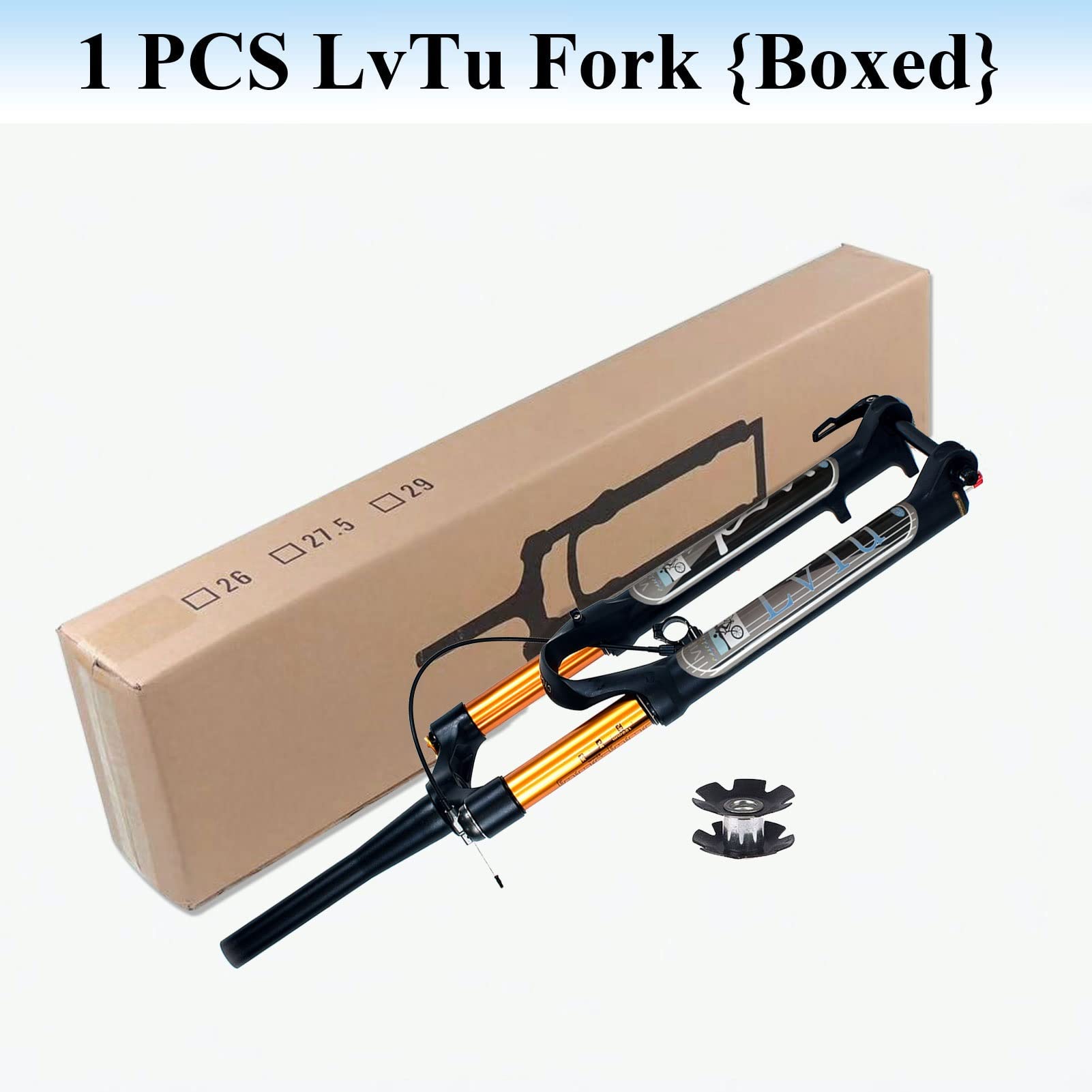 27.5/29 Inch MTB Air Suspension Fork - 15x100mm Thru Axle, 130mm Travel, Rebound Adjustable, Tapered Remote Lock - Perfect for Trail Riding & Mountain Biking Adventures