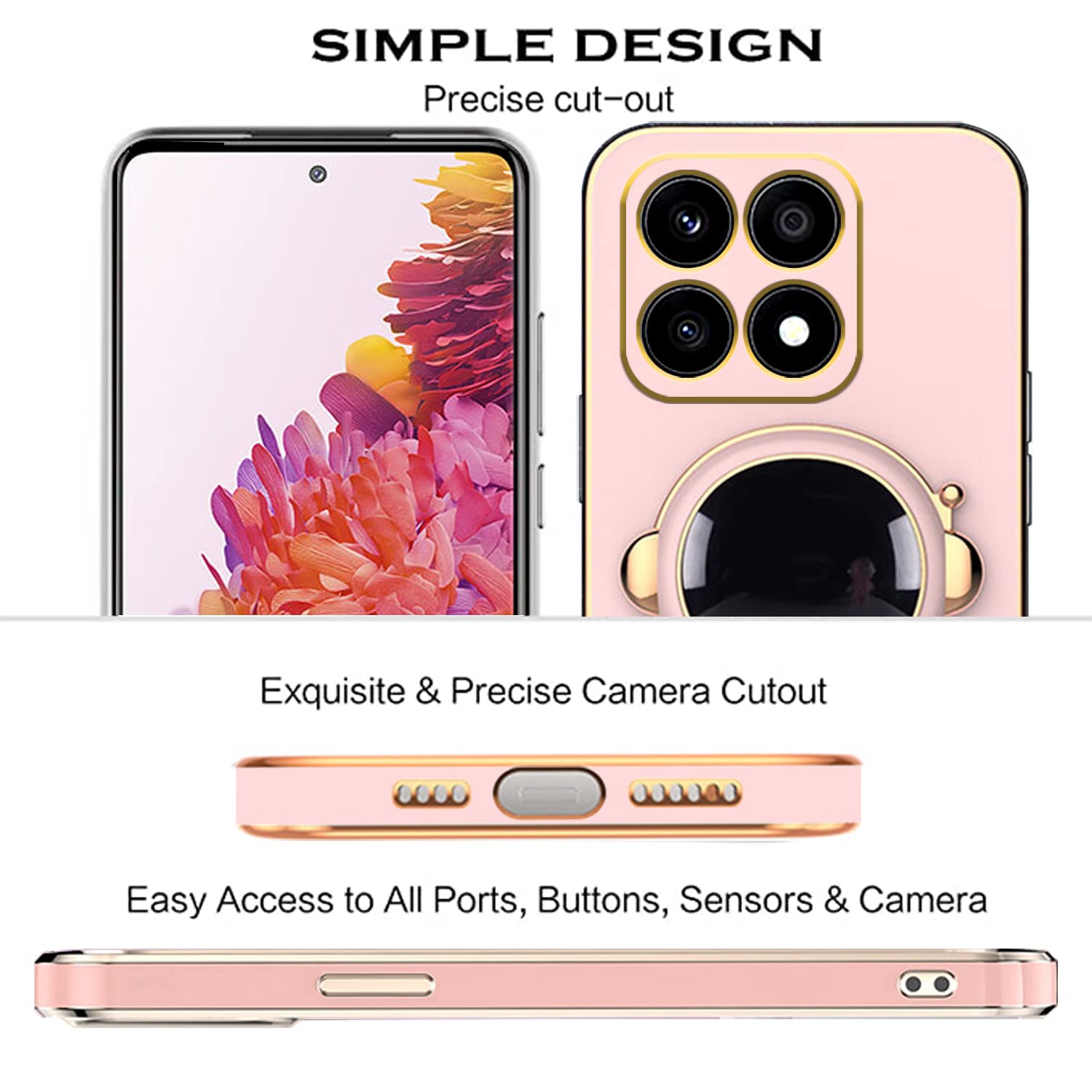 Honor X8B Cute Astronaut Case - Shockproof Slim Cover for Daily Use