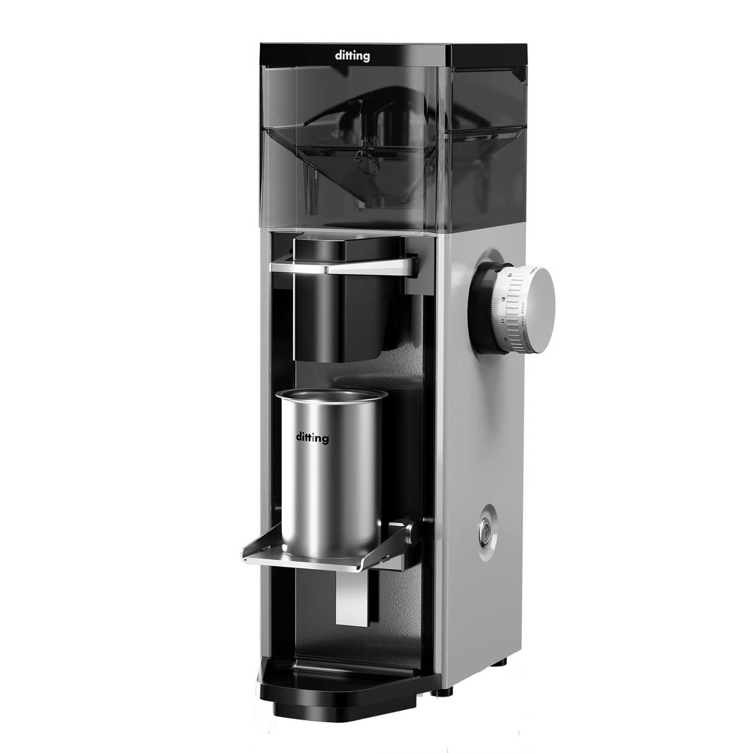 Ditting 807 LAB SWEET Commercial Coffee Grinder - White with Smoke Hopper - Professional Espresso & Pour Over Coffee Grinding for Cafes & Specialty Coffee Shops