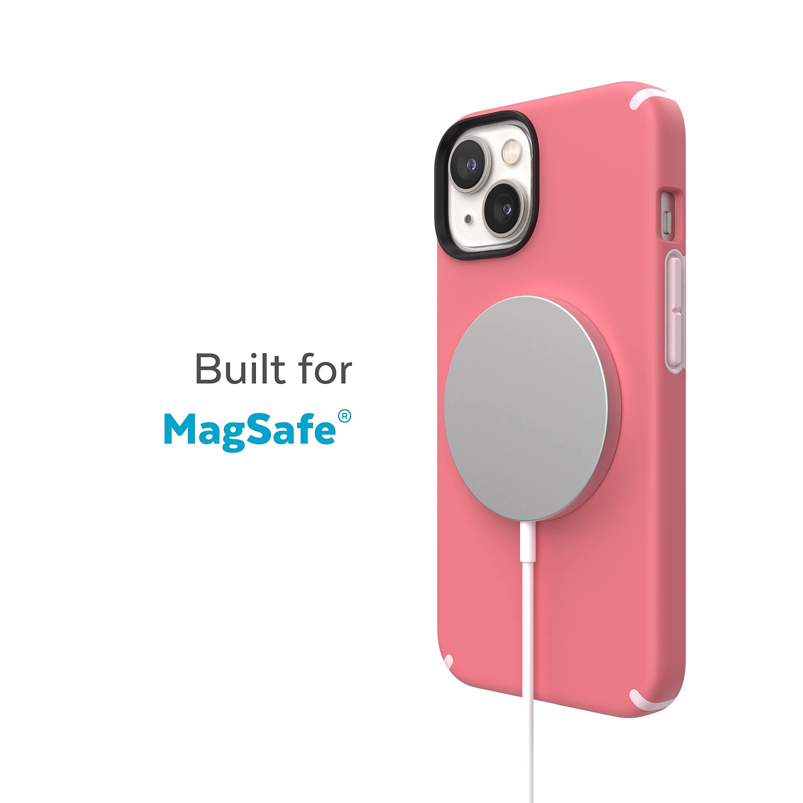 Speck iPhone 14 & iPhone 13 Case - Shockproof Dual Layer Protective Cover with MagSafe Compatibility & Soft Touch Coating | 6.1