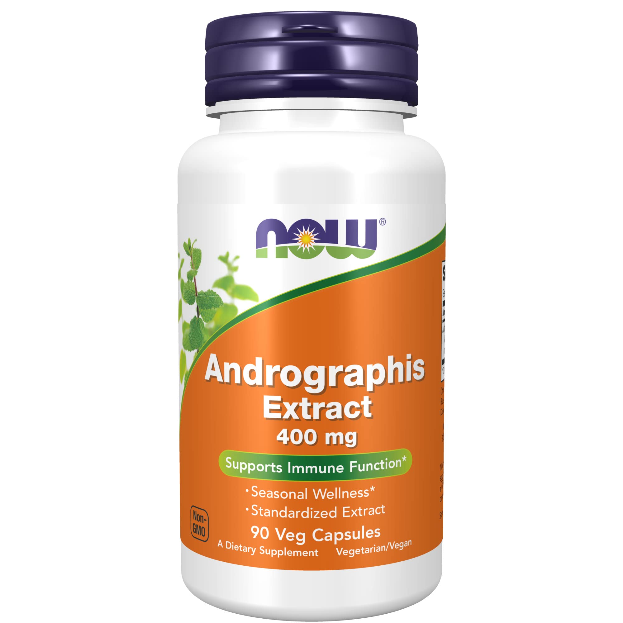 NOW Supplements Andrographis Extract 400mg (Standardized) 90 Veg Capsules - Immune Support & Herbal Wellness for Cold & Flu Season