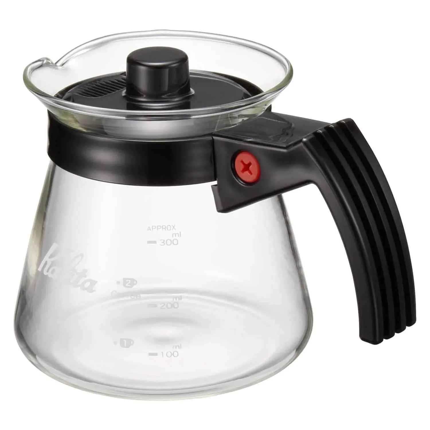 Kalita Heat Resistant Glass Coffee Server - 12oz/350ml Drip Coffee Carafe with Handle - Perfect for Pour Over, French Press & Iced Coffee Brewing at Home or Office