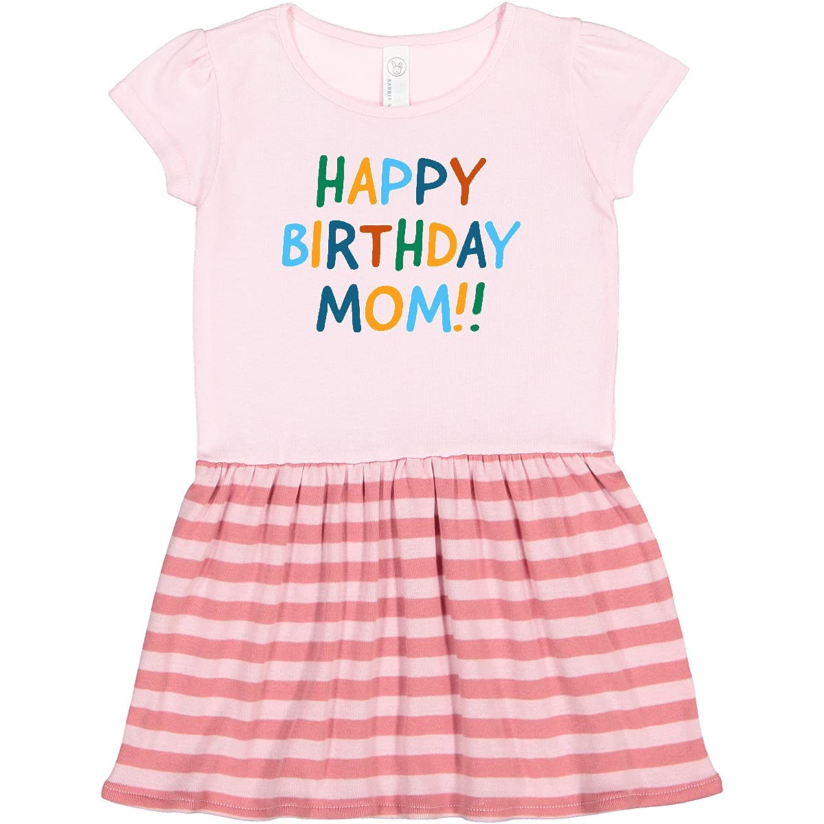 Inktastic Happy Birthday Mom Toddler Dress - Cute Outfit for Baby Girls Birthday Party & Family Celebration