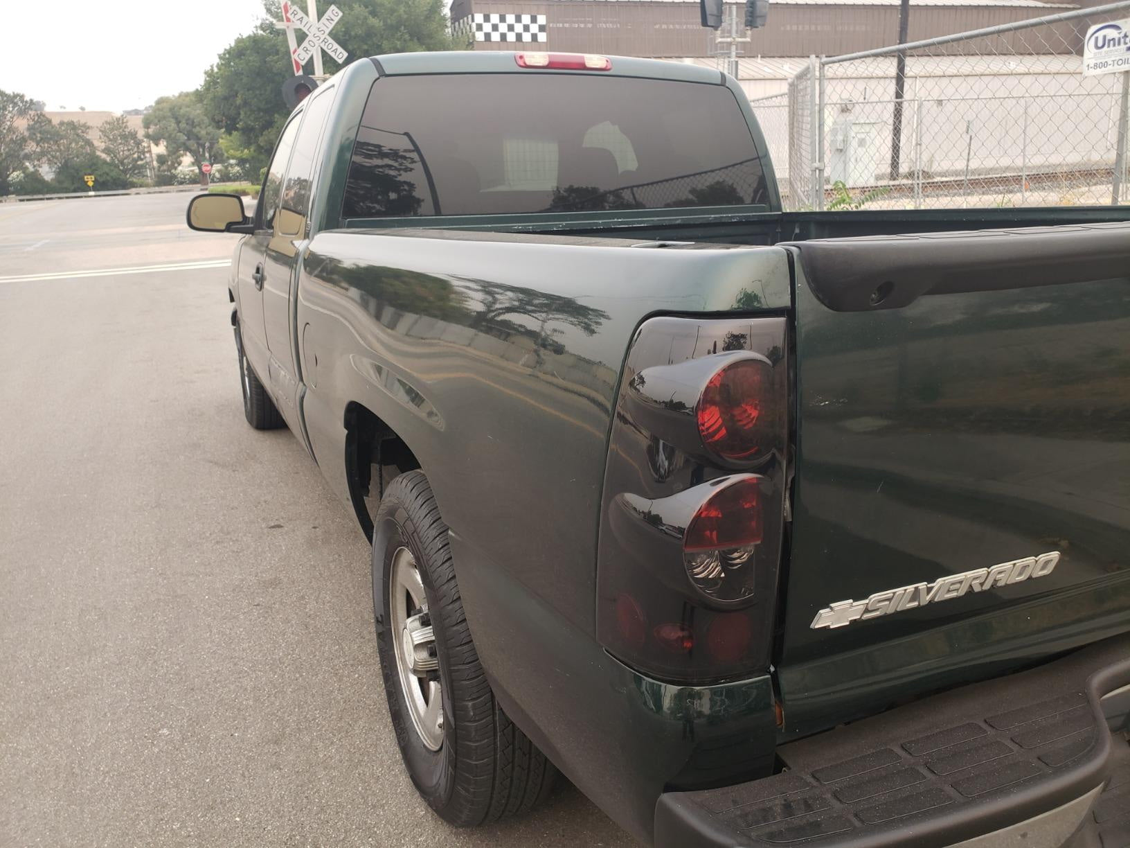 Smoked Black Tail Lights for 1999-2006 Chevrolet Silverado & 1999-2003 GMC Sierra - Upgrade Your Truck's Rear Style for Night Driving and Enhanced Visibility