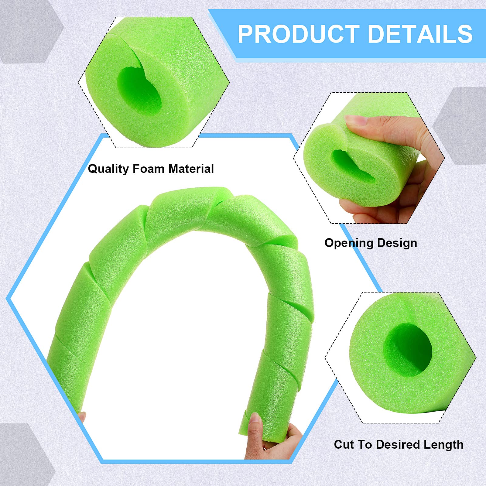 Frienda 6 Pcs Multicolor Pool Noodles - 27.5 Inch Hollow Swim Float Tubes for Swimming, Floating, Crafts, Insulation, Pool Bumpers & Kids Water Games