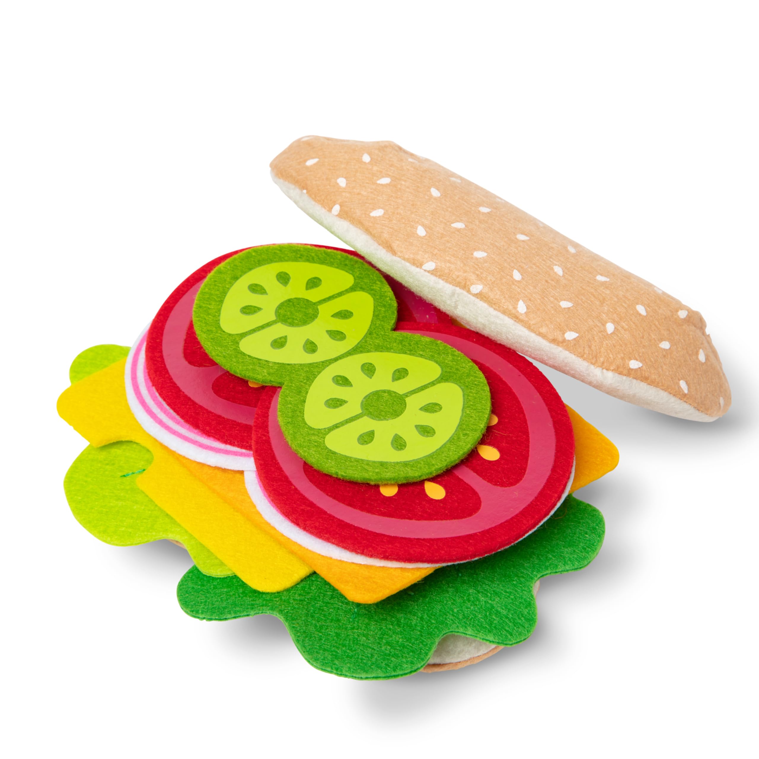 Melissa & Doug Felt Food Sandwich Play Set - 33 Piece Pretend Play Kitchen Toy for Kids - Perfect for Imaginative Play & Early Learning