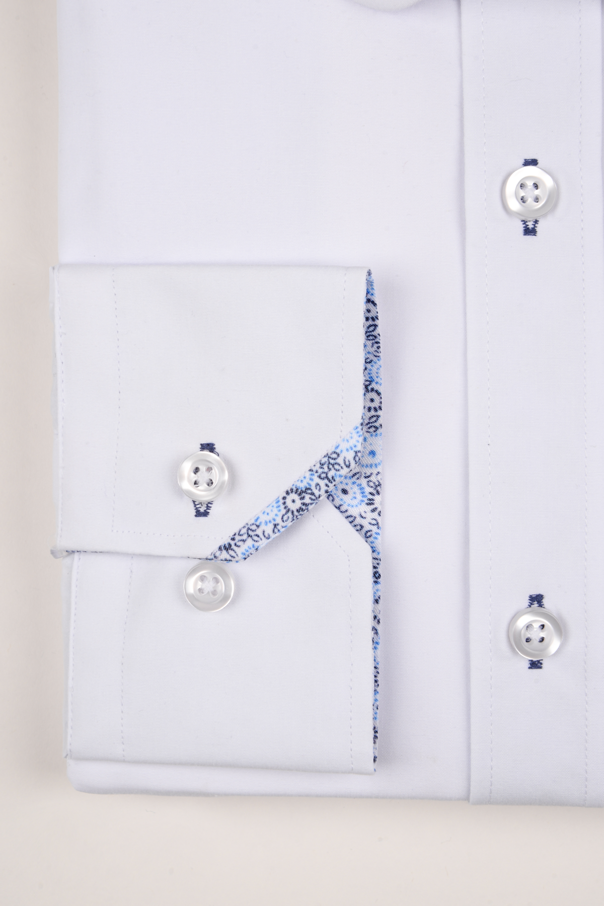 BENSON White Penny Collar Shirt with Collar Bar - Classic Men's Dress Shirt for Business, Wedding & Formal Occasions