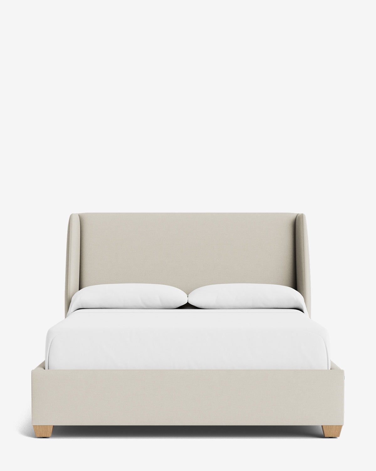 Walt Bed Low Headboard - Modern Minimalist Bed Frame for Small Spaces - Perfect for Apartments, Dorms & Guest Rooms