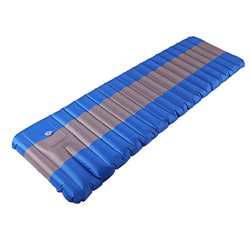 QYER Inflatable Air Mattress - Lightweight Self-Inflating Camping Mattress for Hiking, Backpacking & Car Camping | Portable Twin Size Sleeping Pad (Blue) - Perfect for Outdoor Adventures, Travel & Guest Beds