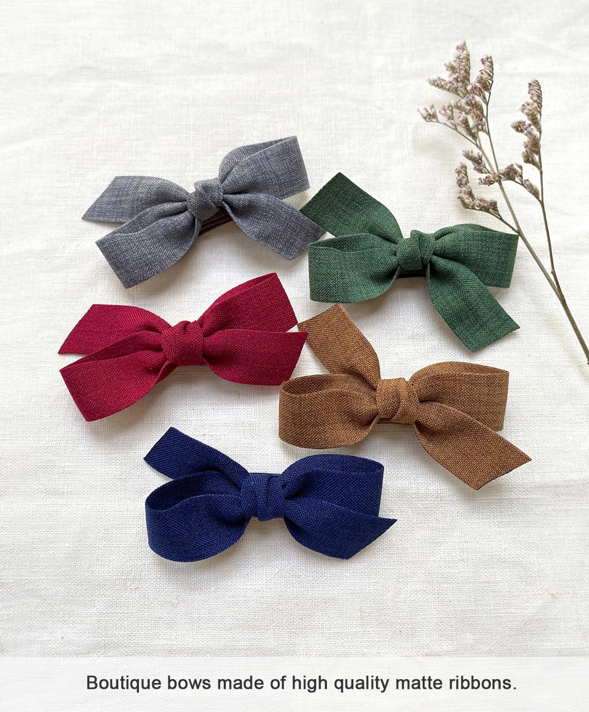 10pcs Baby Girls Hair Bows Clips - Boutique Barrettes with Fully Lined Alligator Clips for Infants & Toddlers with Fine Hair | Perfect for Parties, Photos & Daily Hair Accessories by Cherssy
