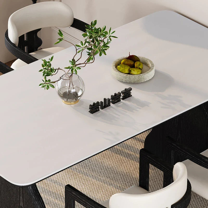 Stylish Modern Dining Table Set for 6 - Elegant Wooden Kitchen Table with Chairs - Perfect for Family Dinners, Entertaining Guests & Small Space Apartments