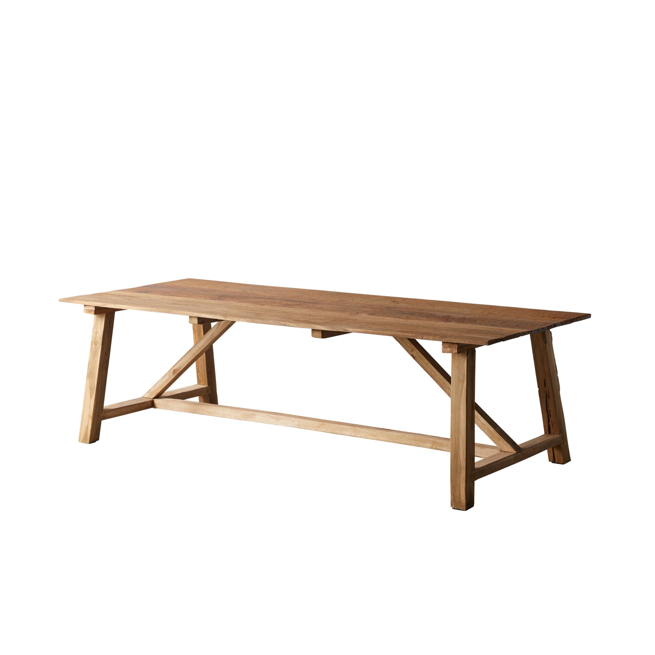 Reclaimed Wood Barndo Dining Table 240x100cm - Rustic Farmhouse Style for Kitchen, Dining Room & Outdoor Entertaining