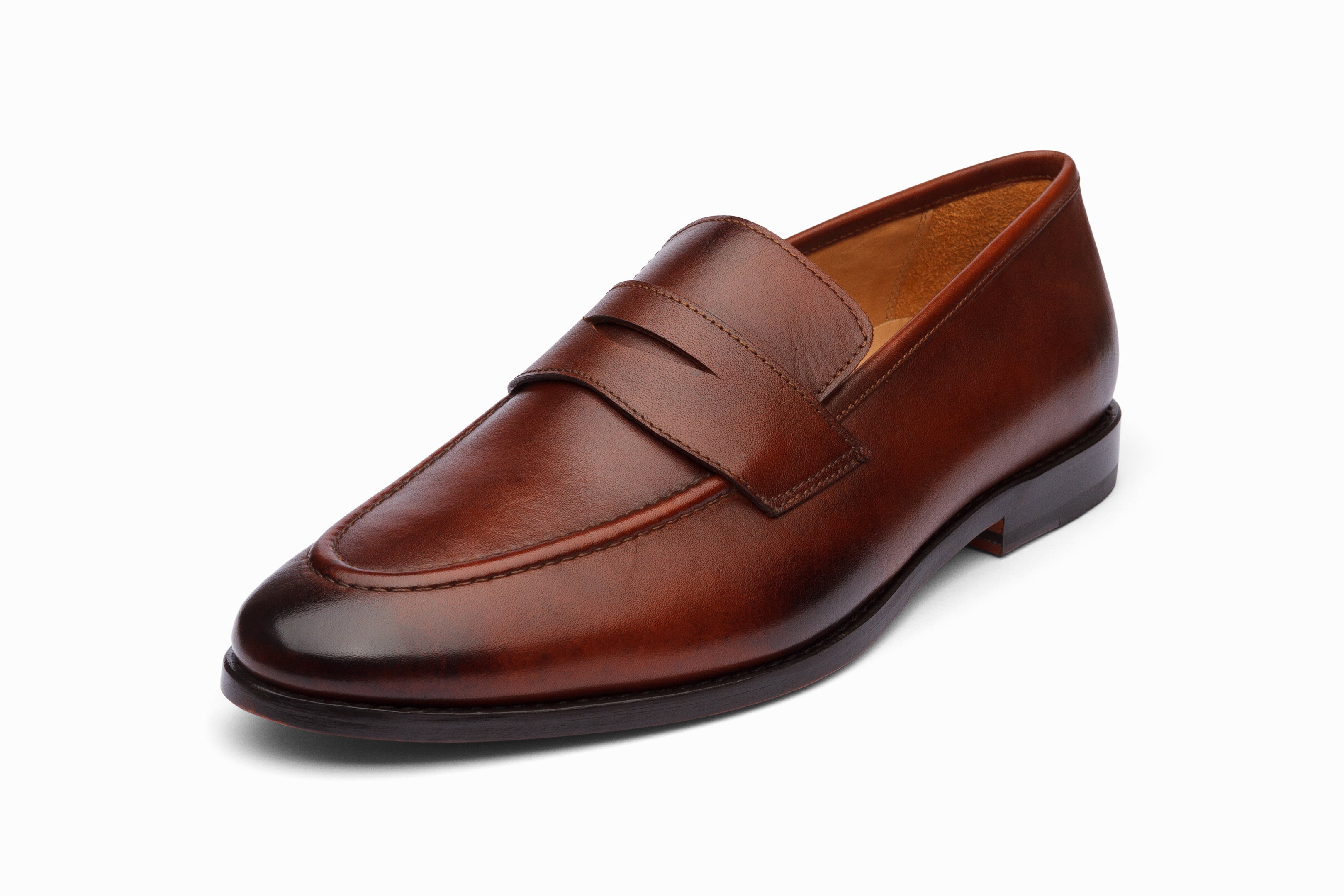 Premium Brown Penny Loafers for Men - Classic Slip-On Dress Shoes for Business, Casual & Office Wear - Comfortable & Stylish Leather Shoes for Everyday Use