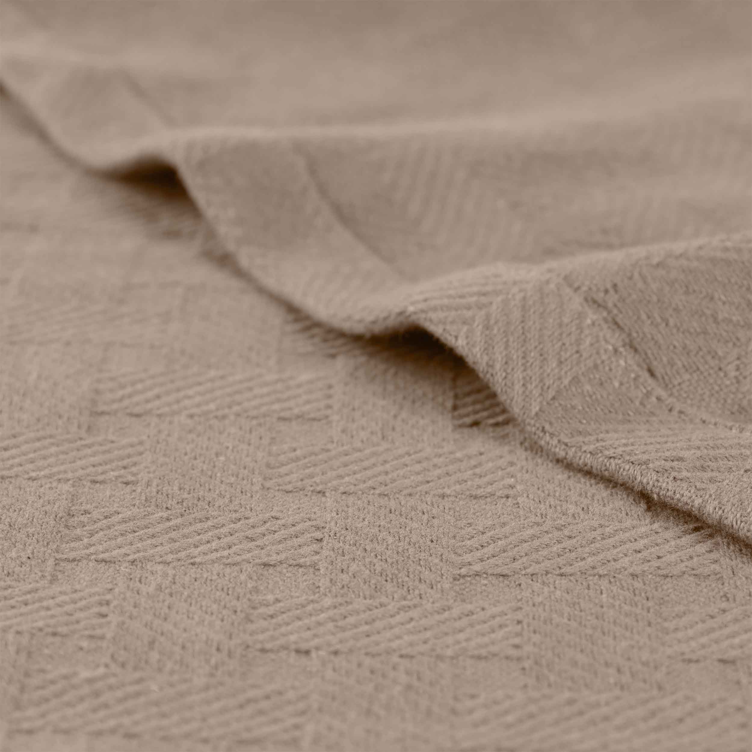 Soft Basketweave All-Season Cotton Bed Blanket & Sofa Throw - Lightweight Breathable Blanket for Bedroom, Living Room, Travel and Outdoor Use