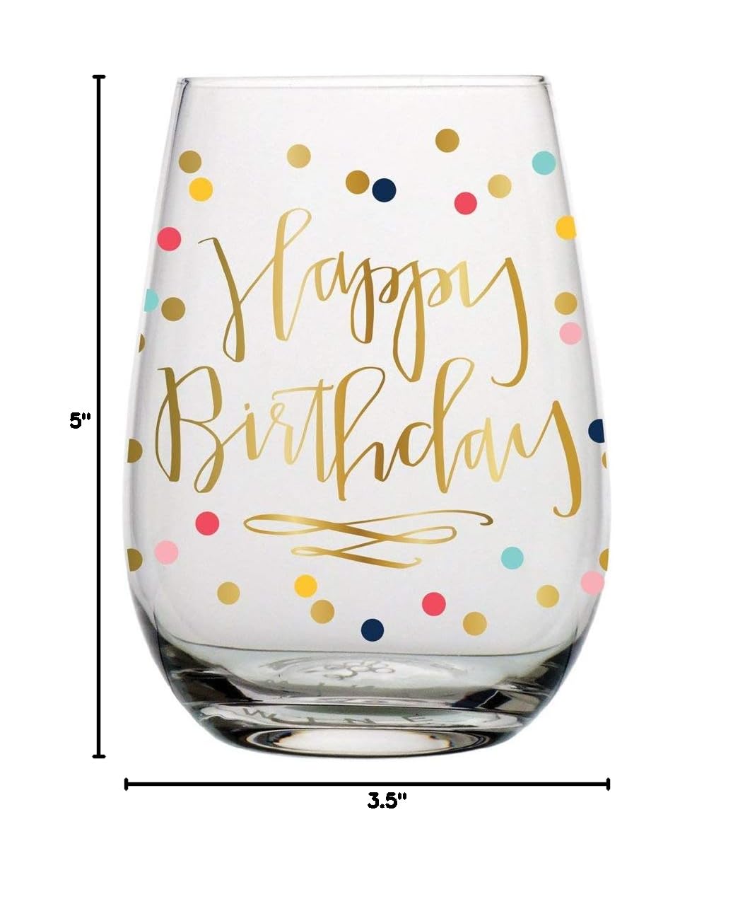 Slant Collections 20-Ounce Stemless Wine Glass Set - Perfect Birthday Gift for Wine Lovers | Ideal for Parties, Anniversaries & Home Entertaining