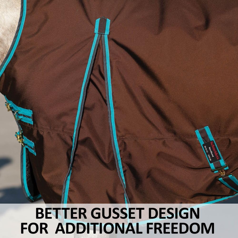 Nordlund II Waterproof Winter Horse Turnout Blanket - High Neck Euro Fit with Criss-Cross Surcingle | Heavy Duty Horse Blanket for Cold Weather Riding & Stable Use | Ideal for Trail Riding, Show Preparation & Outdoor Winter Protection