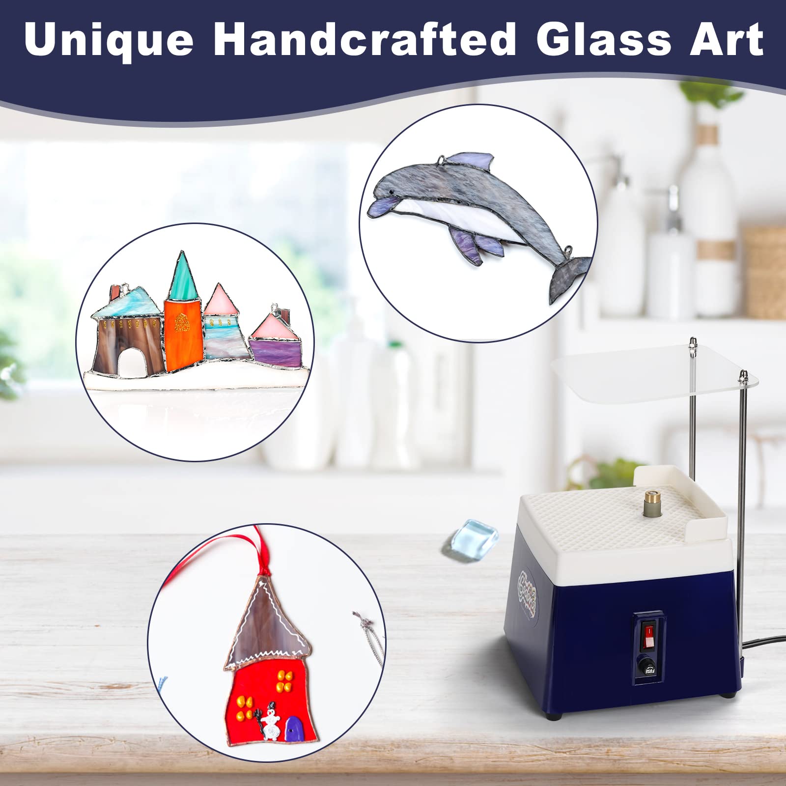 Professional Stained Glass Grinder Kit with 5/8