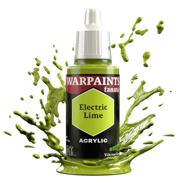 Army Painter Warpaints Fanatic Electric Lime - High-Quality Acrylic Miniature Paint for Tabletop Gaming & Model Painting