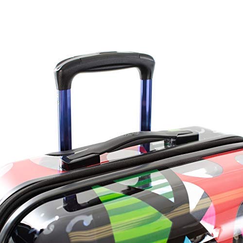 Heys Britto 3-Piece Spinner Luggage Set - Transparent Butterfly Design, Lightweight Expandable Suitcase for Travel, Carry-On & Checked Luggage - Perfect for Vacations, Business Trips & Family Getaways
