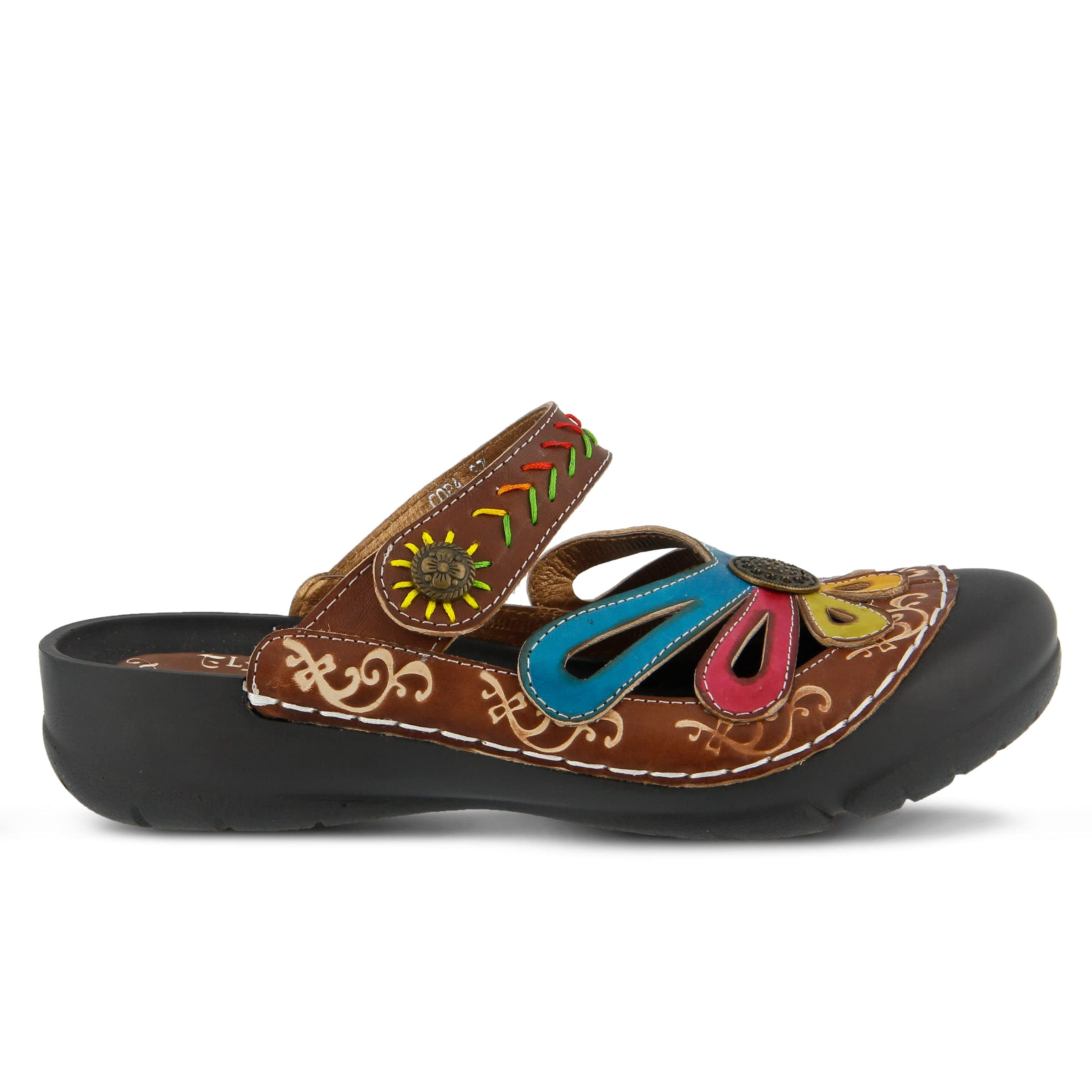L'Artiste by Spring Step Women's Copa Flat Sandal - Comfortable Leather Flip Flops for Summer, Beach, and Casual Outings
