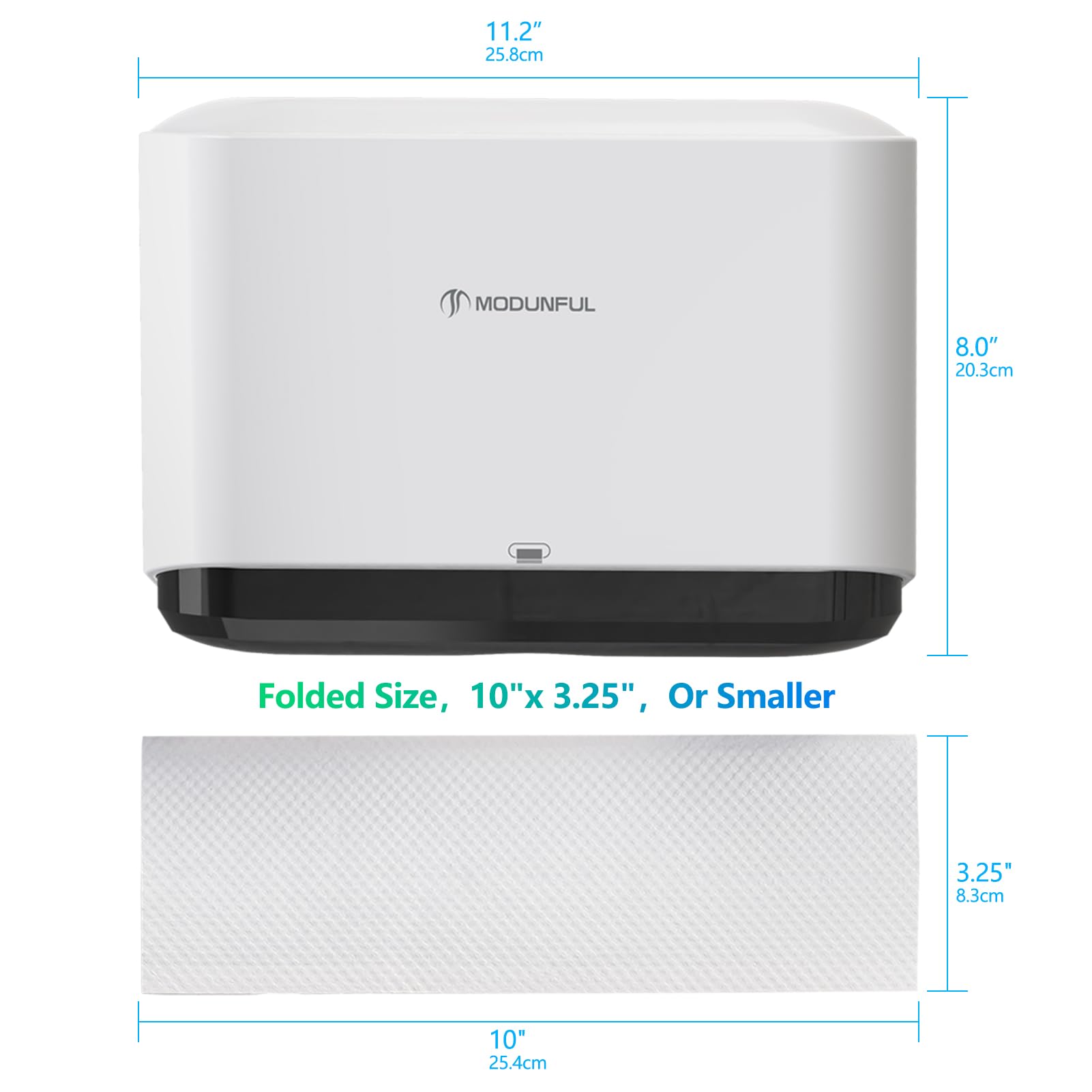 Wall Mount Paper Towel Dispenser - No-Hole Installation for Multifold/Trifold/C-Fold Towels - Bathroom & Kitchen Hand Towel Holder (Ideal for Homes, Offices & Restrooms)