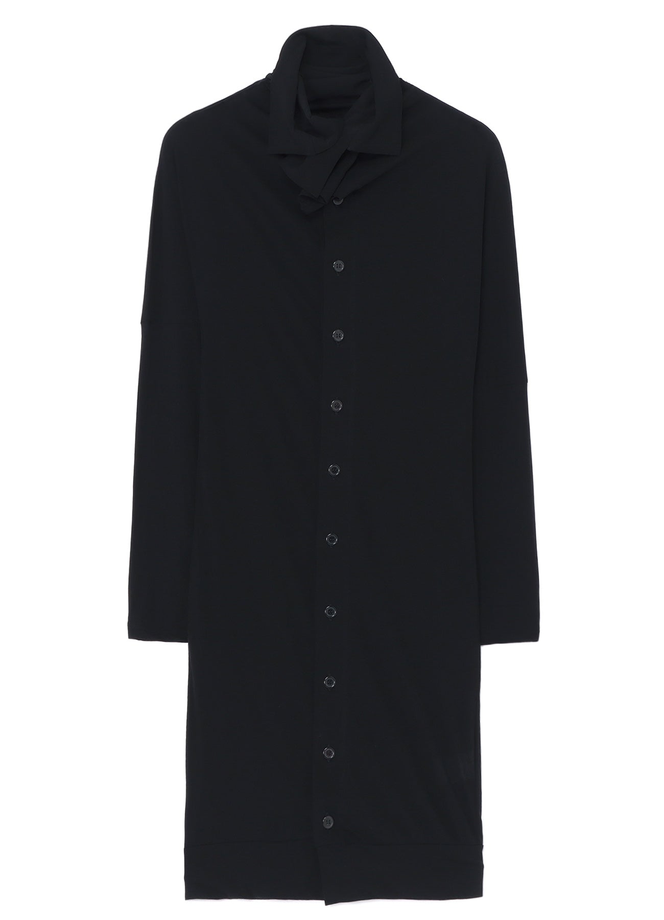 COSMORAMA Women's Cotton Long Sleeve Button Up Turtleneck Top - Elegant Draped Blouse for Office, Date Night & Fall Layering
