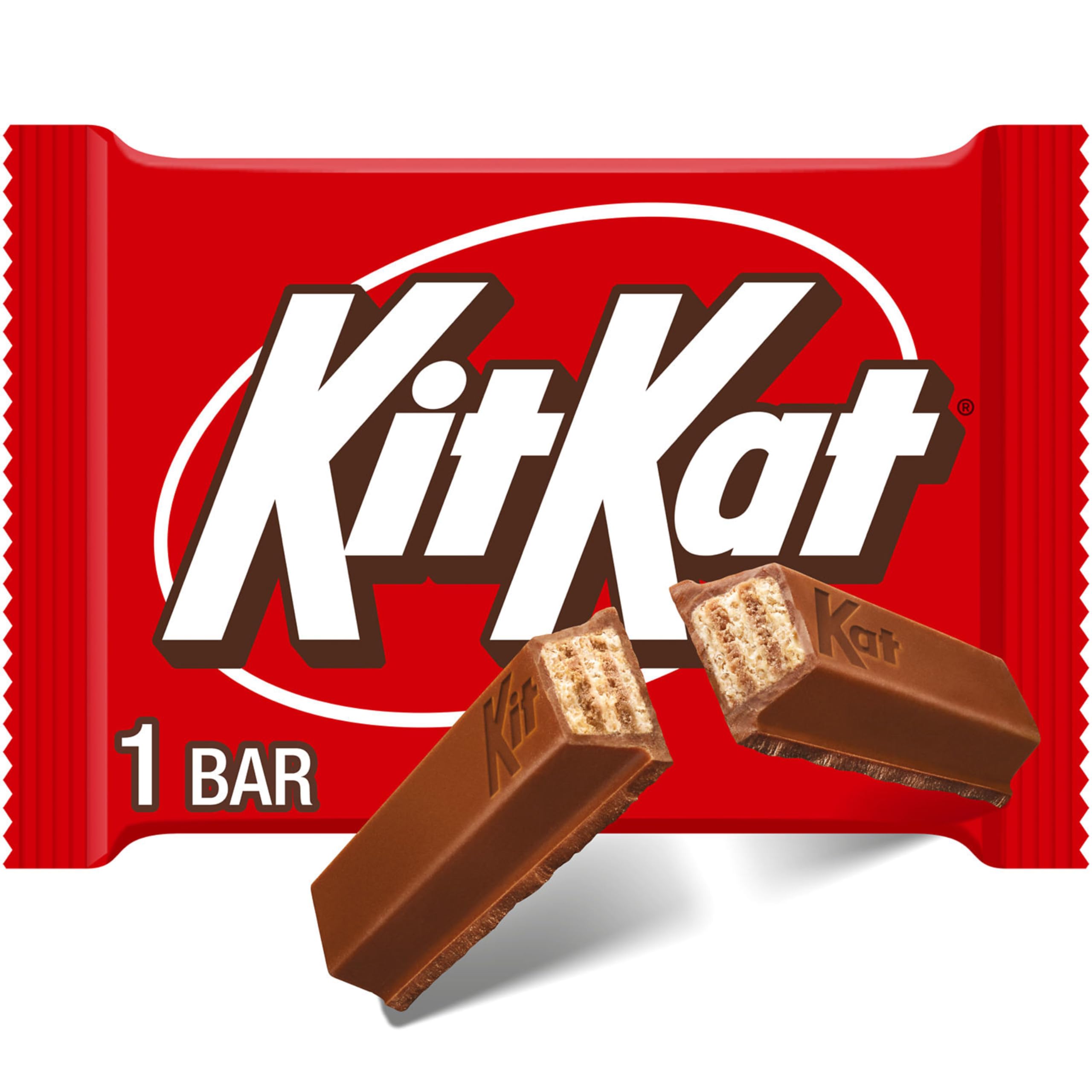 KIT KAT Milk Chocolate Wafer Candy Bar 1.5 oz - Crunchy Wafer Layers in Smooth Milk Chocolate - Perfect for Snacking, Lunchboxes & Office Treats