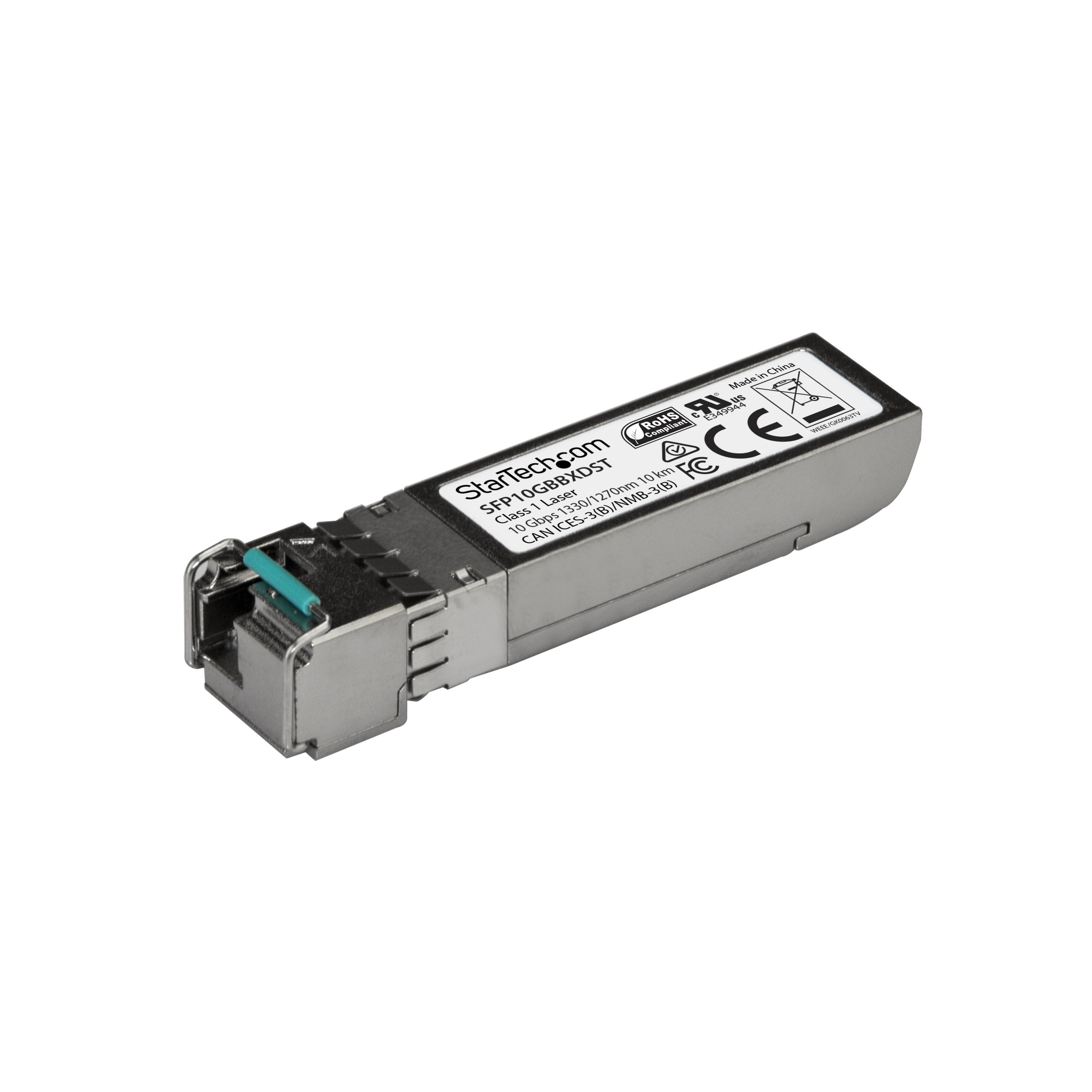 StarTech.com MSA Uncoded SFP+ Module - 10GBASE-BX 10G BiDi Fiber Optic Transceiver - LC Connector 10km (SFP-10GB-BX-D-STA-ST) - Ideal for High-Speed Data Center & Enterprise Network Connections