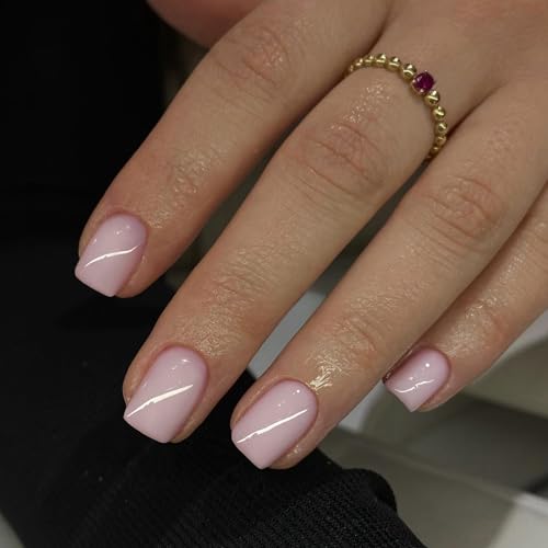 glossy dusty pink