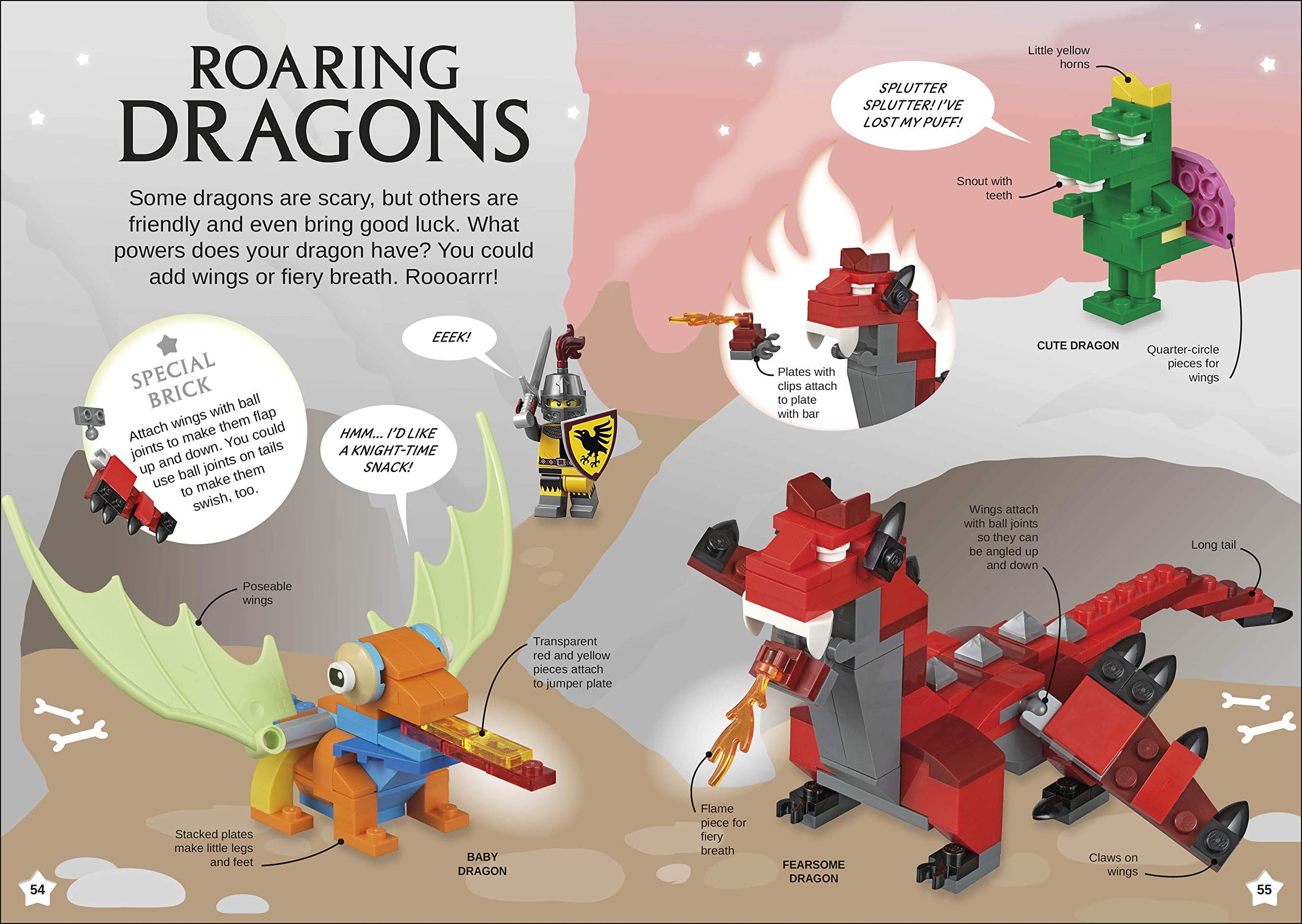 LEGO Magical Ideas Building Kit with Exclusive Neon Dragon Model - Creative STEM Toy for Kids, Perfect for Birthday Gifts & Imaginative Play