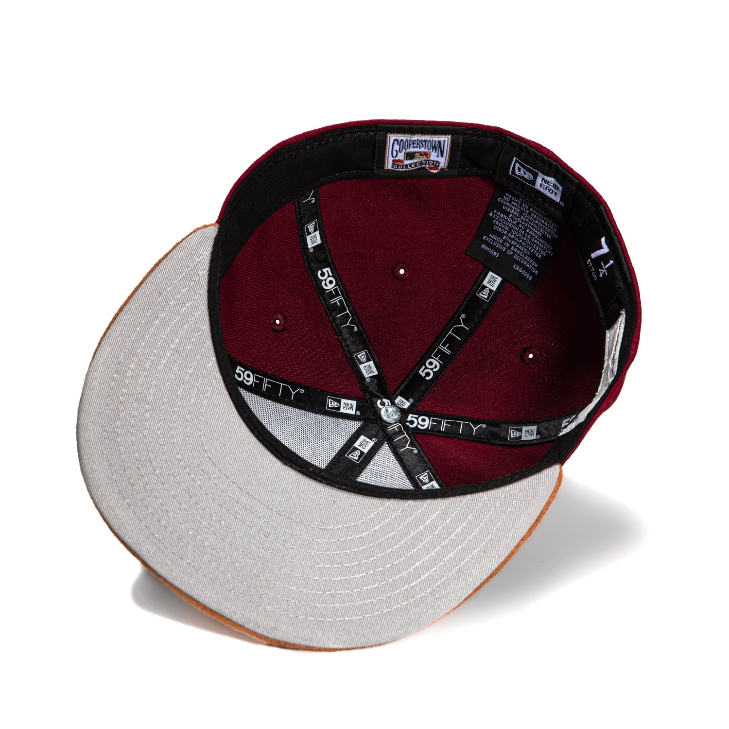 New Era 59Fifty Tampa Bay Rays 20th Anniversary Patch Alternate Baseball Cap - Cardinal & Khaki | MLB Fan Gear for Games & Casual Wear
