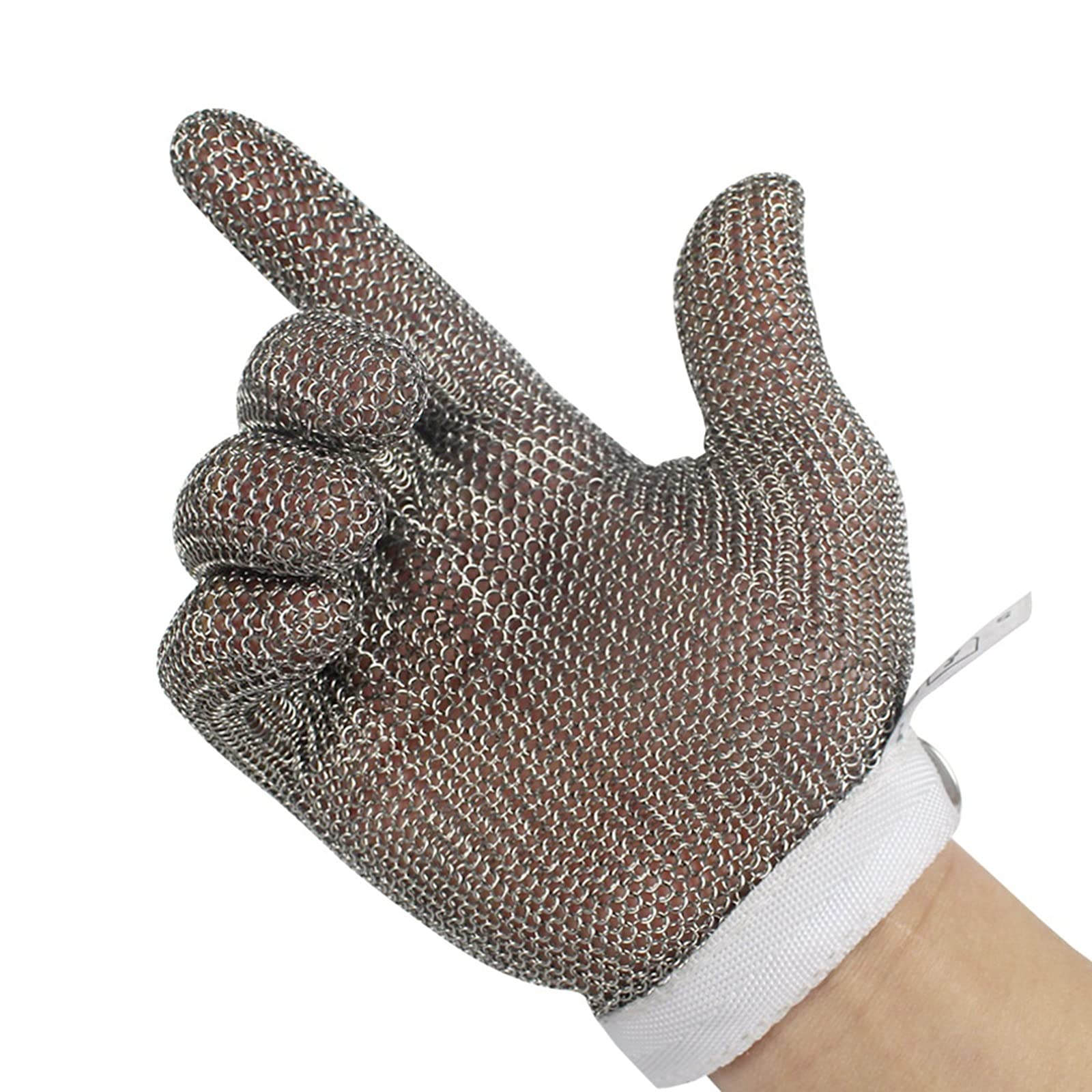 Stainless Steel Cut Resistant Gardening Gloves - Heavy Duty Safety Work Gloves for Outdoor, Butcher, Kitchen & Garden Use - Durable, Easy to Clean Protective Gloves (2-Pack, Size L) - Perfect for Landscaping, Food Prep & DIY Projects