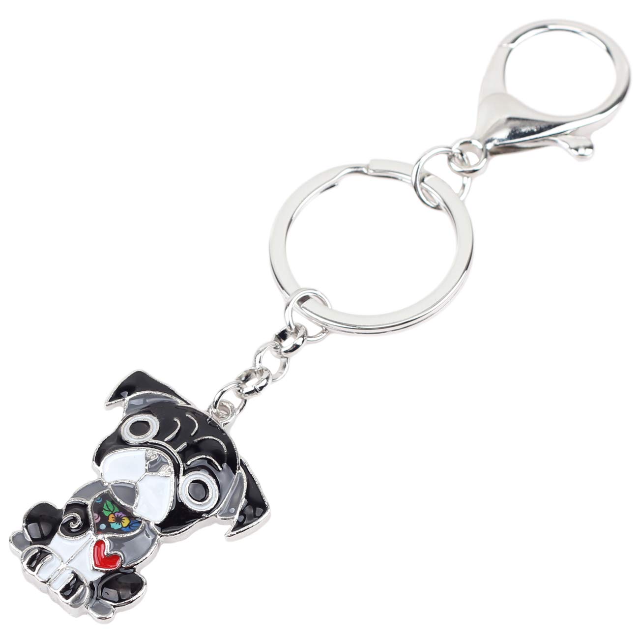 Cute Enamel Dog Keychain for Women - Pet Lover Gift for Purse & Bag