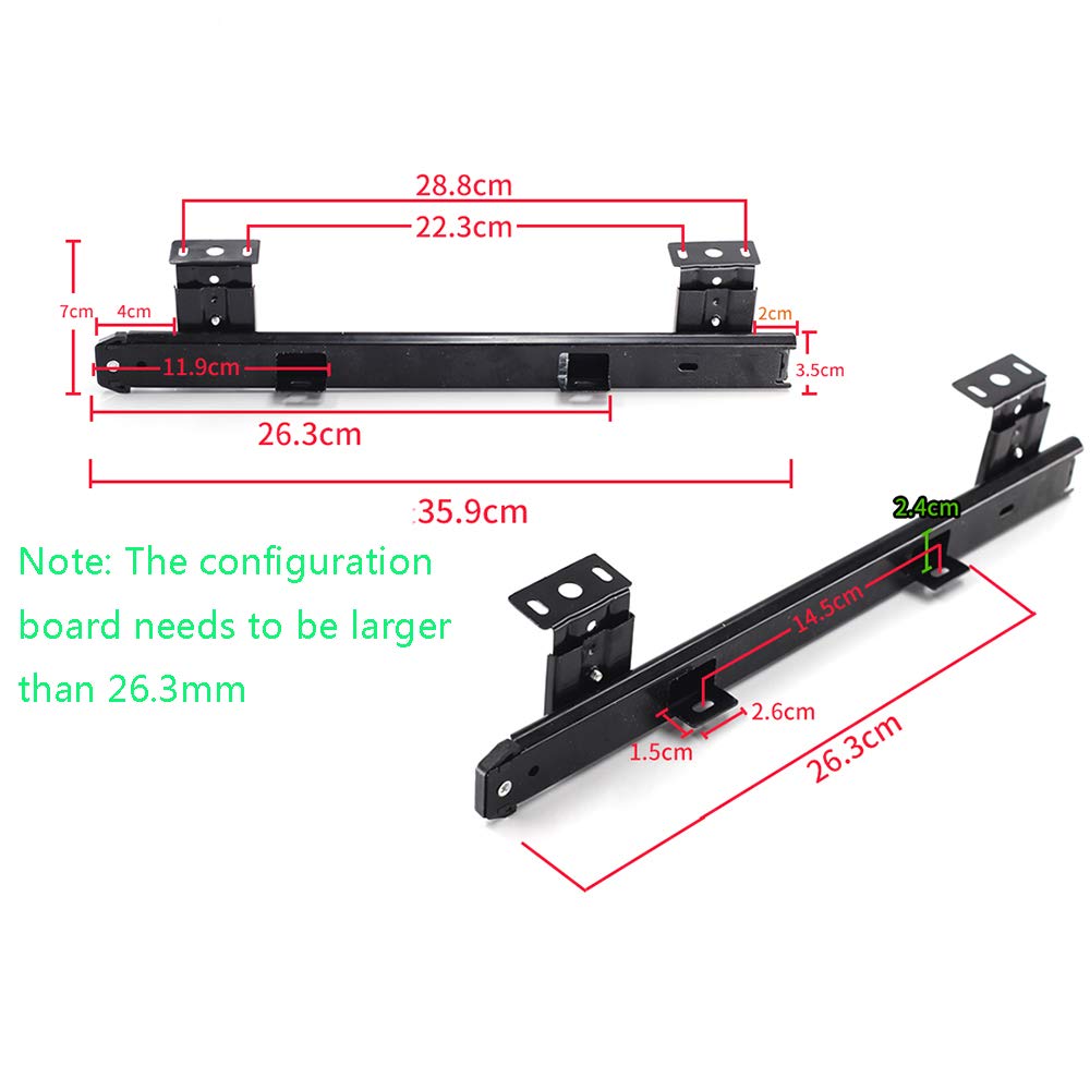 Heavy Duty Under Desk Keyboard Slide Rails with Ball Bearings - Black Computer Desk Extension Tray for Ergonomic Workspace Setup | Perfect for Home Office, Gaming & Workstations
