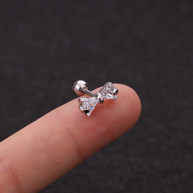 16G Heart Stud Love Conch Upper Ear Piercing Studs - HSPJ1915 | Dainty Cartilage Earrings for Women, Perfect for Everyday Wear & Special Occasions