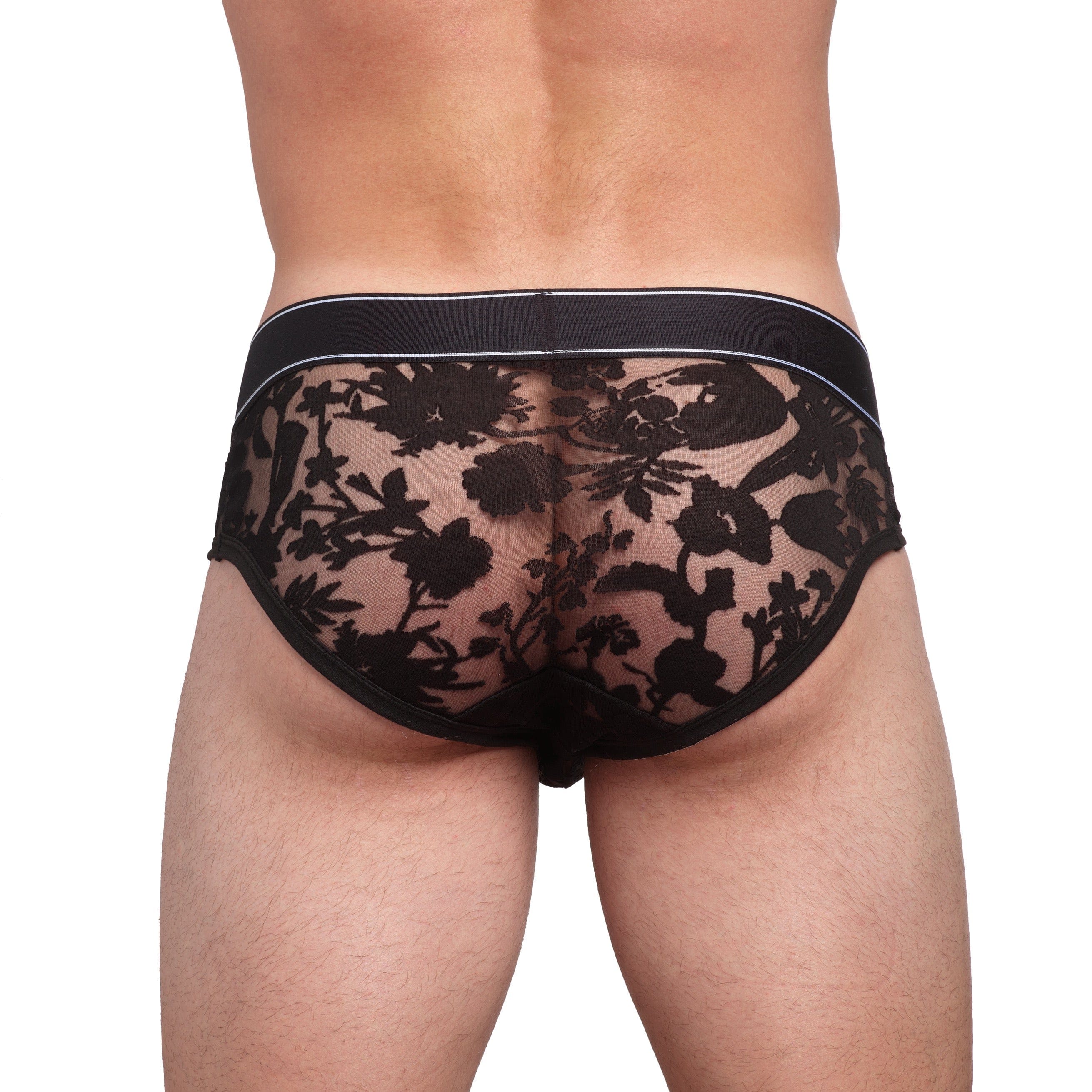 Dutch Floral Burnout Brief - Lace Trim Cotton Underwear for Women, Comfortable & Breathable Panties - Perfect for Daily Wear, Sleep & Lounge