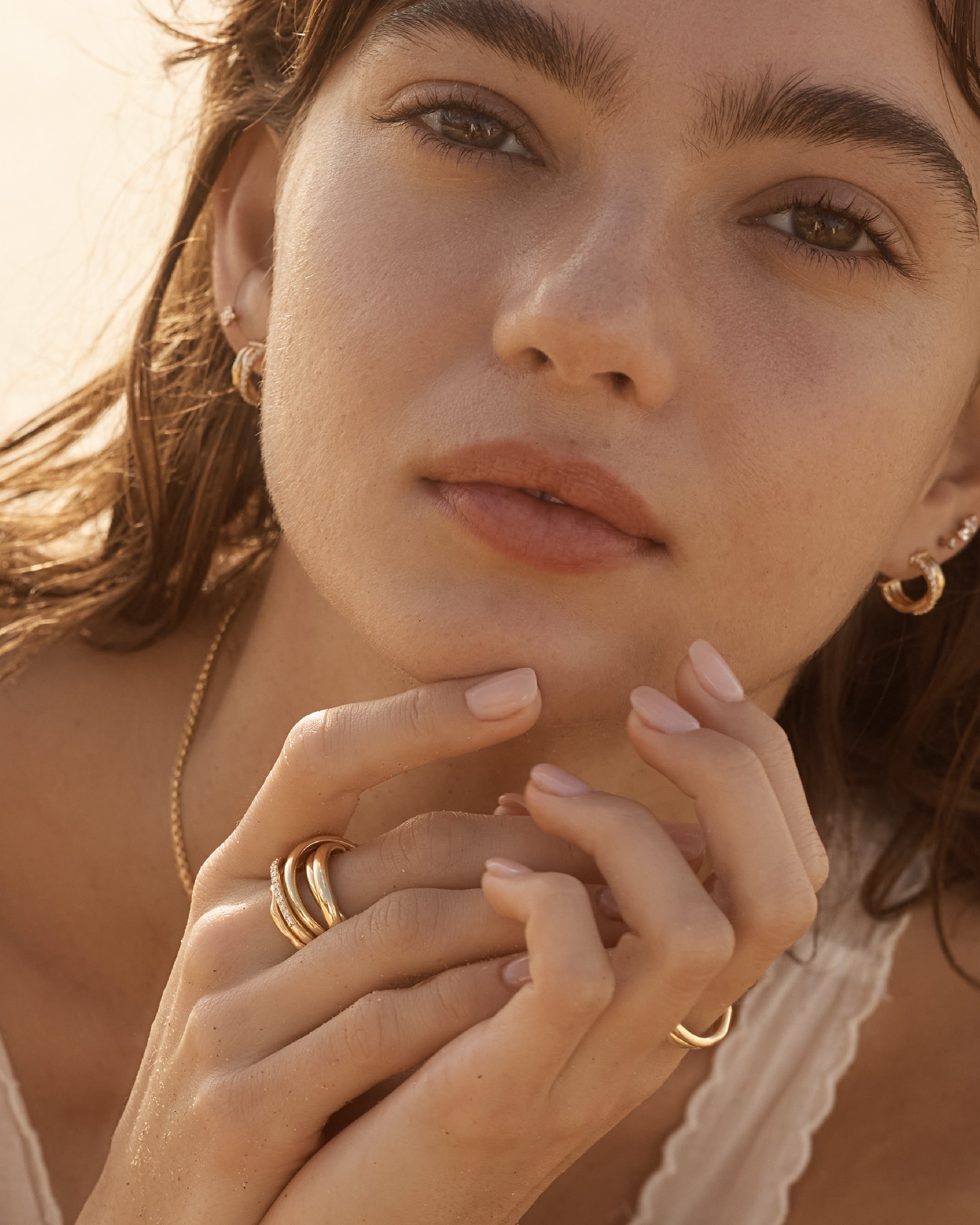18K Gold Vermeil Entwined Hearts Ring for Women - Romantic Couple Jewelry Gift for Valentine's Day, Anniversary & Special Occasions