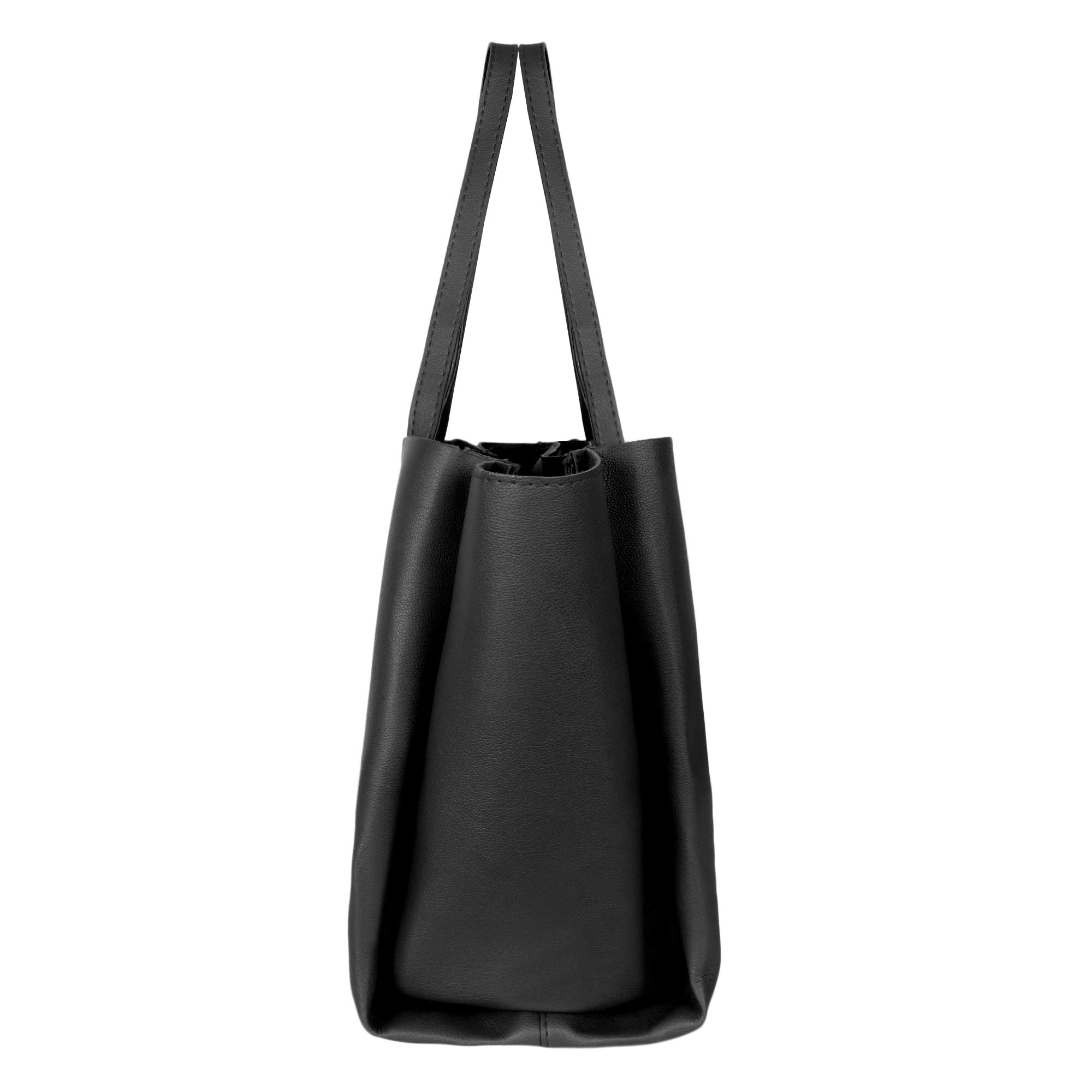 Premium ALIZA Women's Tote Bag - Spacious 3-Compartment Design with High-Quality Finish | Perfect for Work, Travel & Daily Essentials (Black)