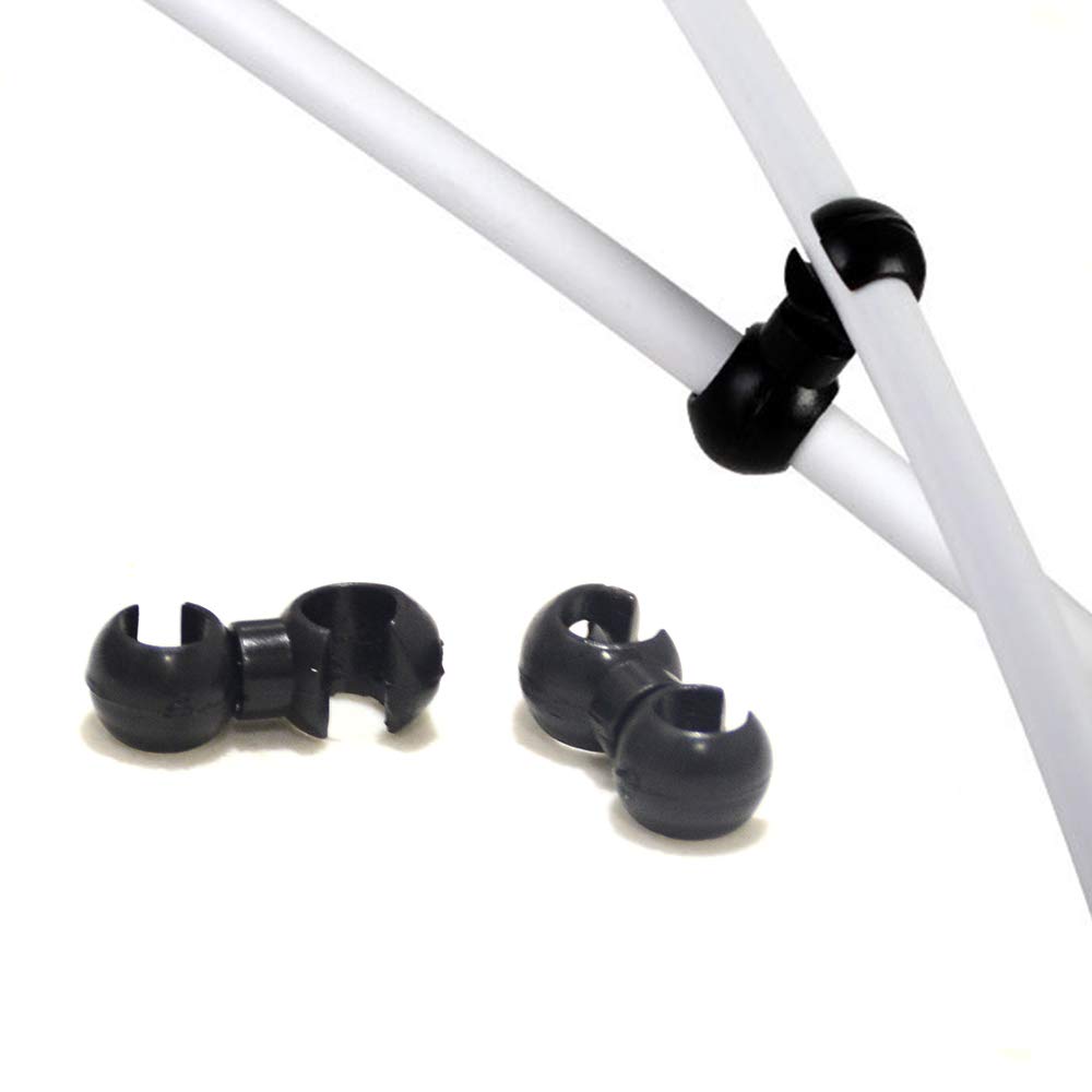 20PCS Bike Cable Clips - Plastic Bicycle Brake & Gear Housing Rotating S-Hook Clips for MTB, Road Bikes - Secure Fixing Holder & Guide - Perfect for Cable Management & Organization