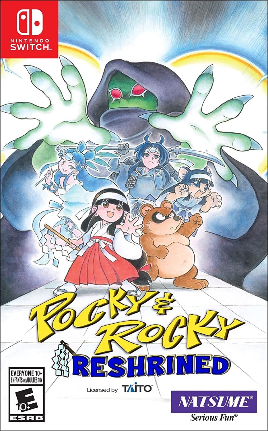 Pocky & Rocky Reshrined - Nintendo Switch Game | Classic Arcade Action Adventure for Family & Friends Game Night