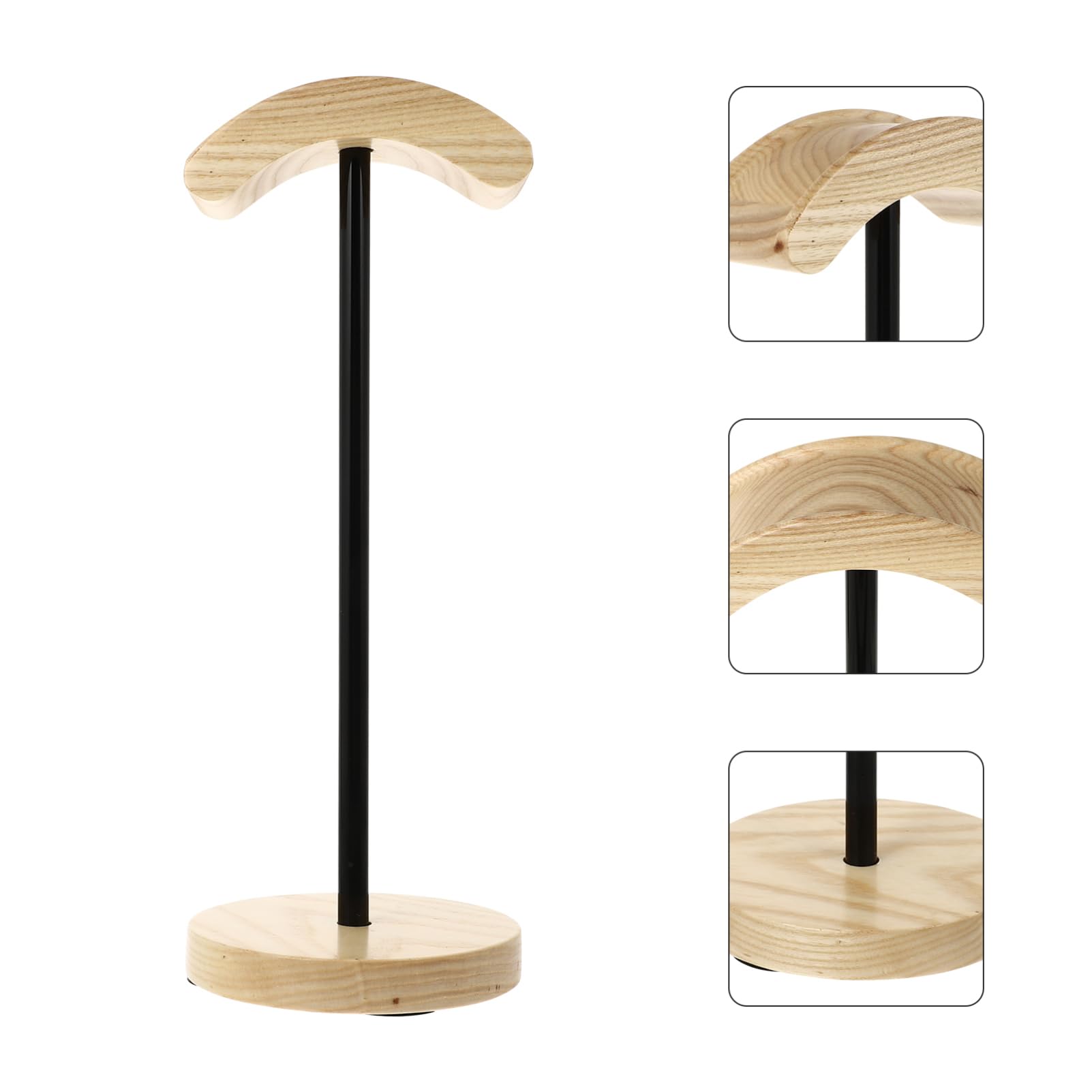 CAXUSD Universal Wooden Headset Hanger Holder - Gaming Headphone Stand for Desk, Computer, Home & Office Organization - Perfect for Gamers, Streamers & Remote Workers