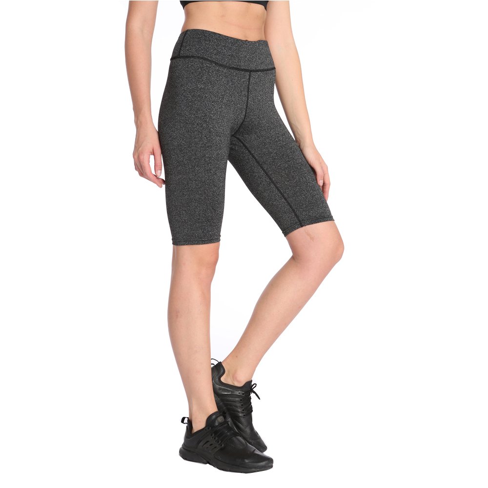 ANTTAA Women's High Waist Yoga Shorts - Stretchy Knee-Length Workout Leggings with Pockets for Running, Gym & Fitness | Breathable Sports Shorts for Yoga, Pilates & Active Lifestyle