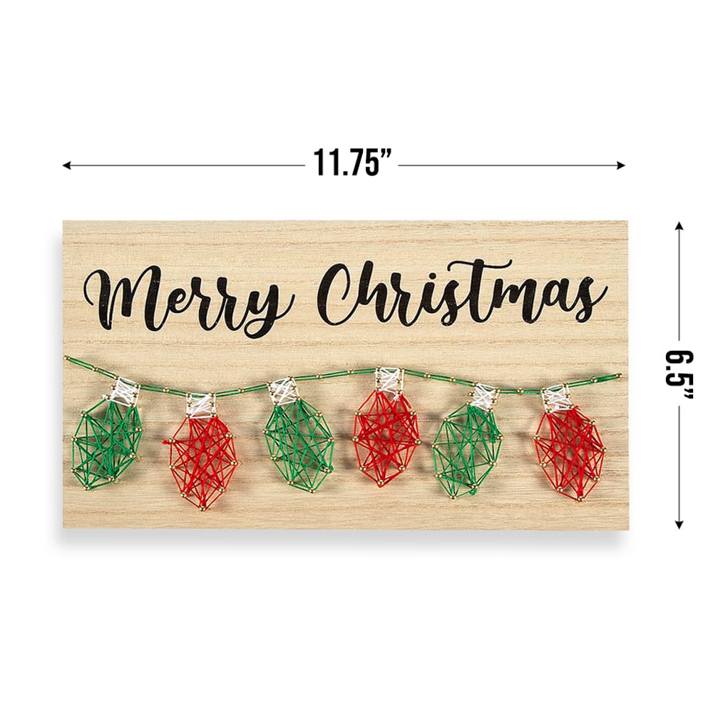 Christmas Lights String Art Craft Kit - DIY Holiday Decorations for Home, Wall & Gifts - Perfect for Festive Parties, Christmas Tree Decor & Seasonal Crafts