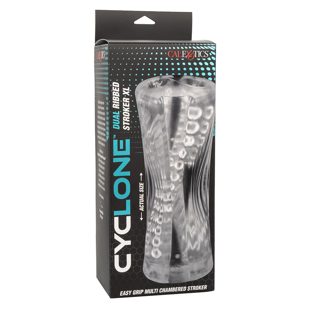 Cyclone Dual Ribbed Multi Chamber Stroker XL - Premium Male Adult Toy for Enhanced Pleasure - Perfect for Solo Play & Couples Intimacy