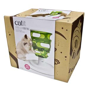 Catit Senses 2.0 Interactive Cat Food Puzzle Feeder - Slow Eating Bowl for Indoor Cats - Fun & Stimulating Mealtime Toy for Kittens & Adult Cats (Great for Boredom Relief & Weight Control)