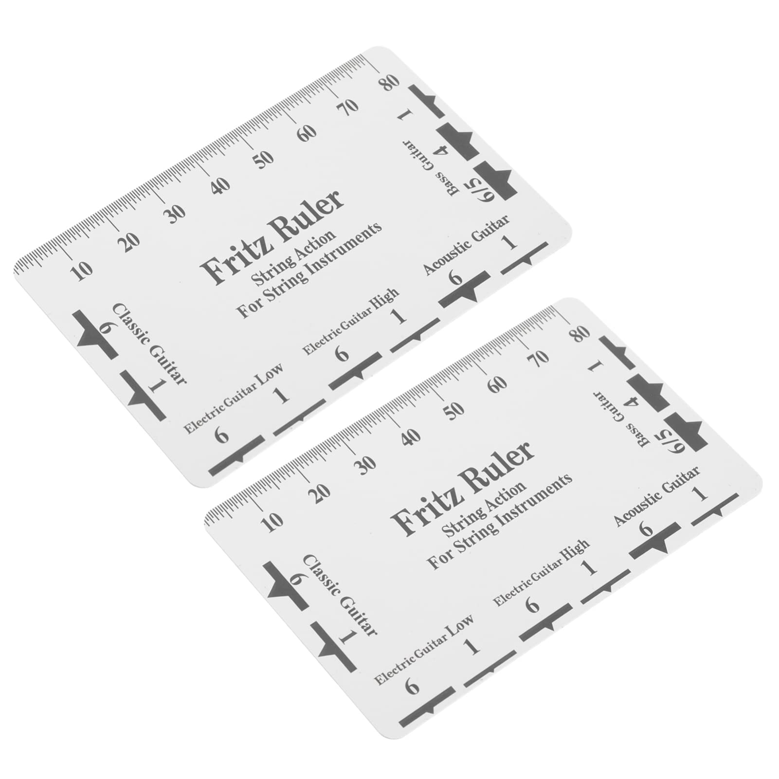 2Pcs Guitar String Action Ruler Gauge - Portable String Measuring Tool for Guitar Setup & Maintenance | Perfect for Luthiers, Musicians & Guitar Enthusiasts | Ideal for Adjusting Action, Intonation & Neck Relief