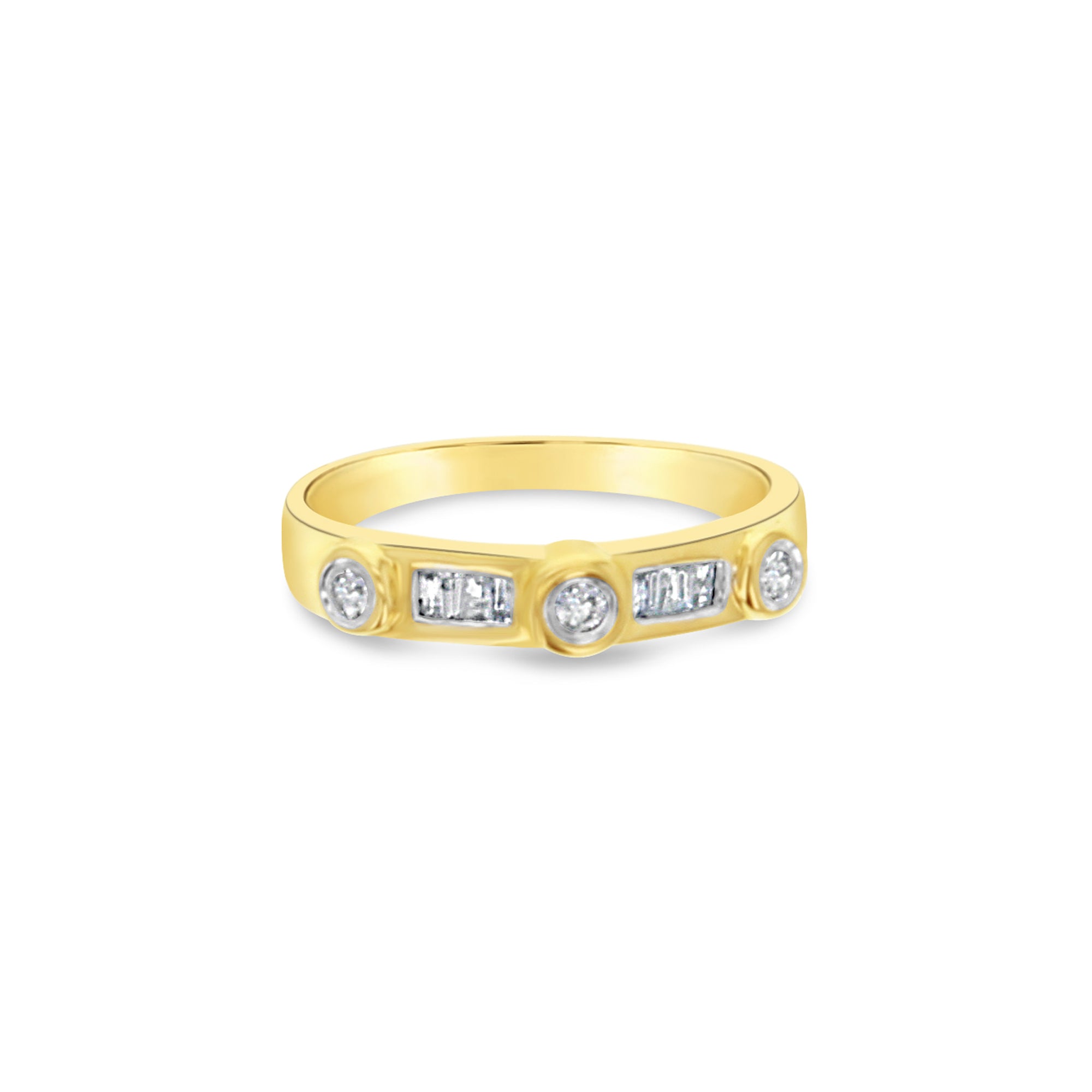 0.26 Carat Diamond Wedding Band Ring for Women - 18K Yellow Gold Engagement Ring - Perfect for Bridal, Anniversary & Valentine's Day Gifts